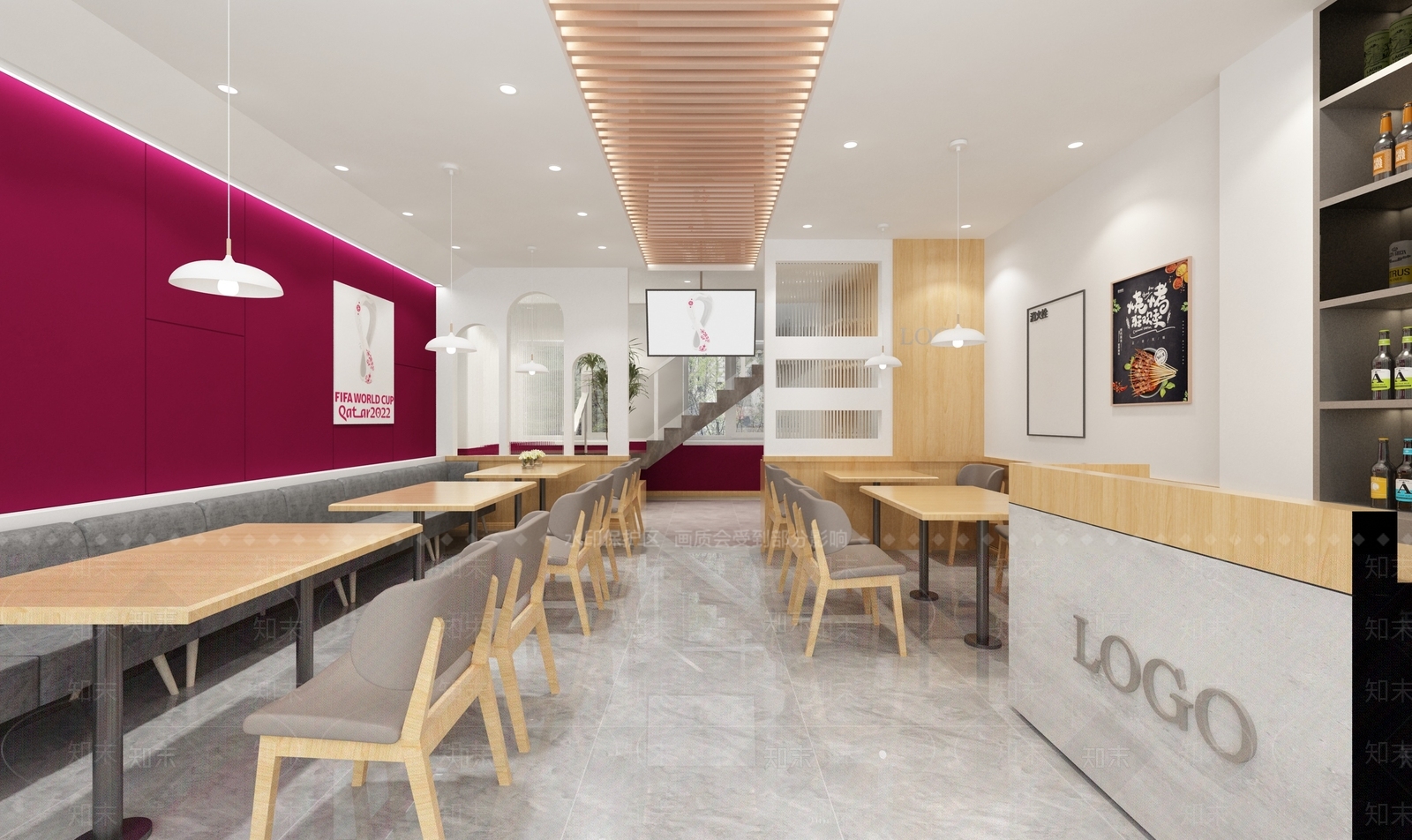 现代烧烤店3D模型下载【ID:1113493708】