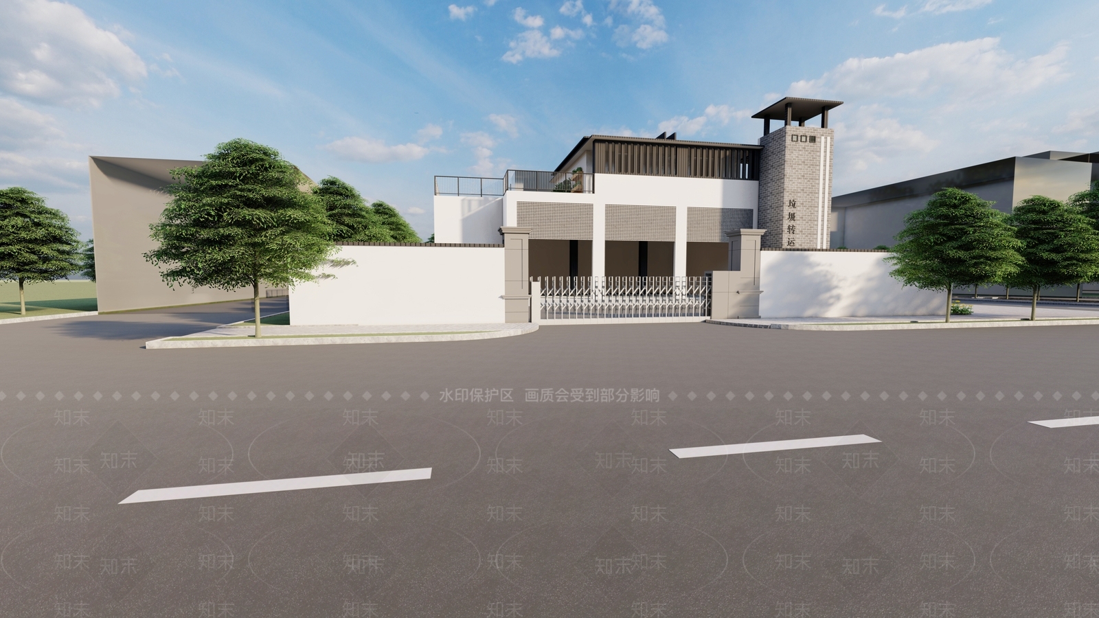 现代垃圾站SU模型下载【ID:1113477450】