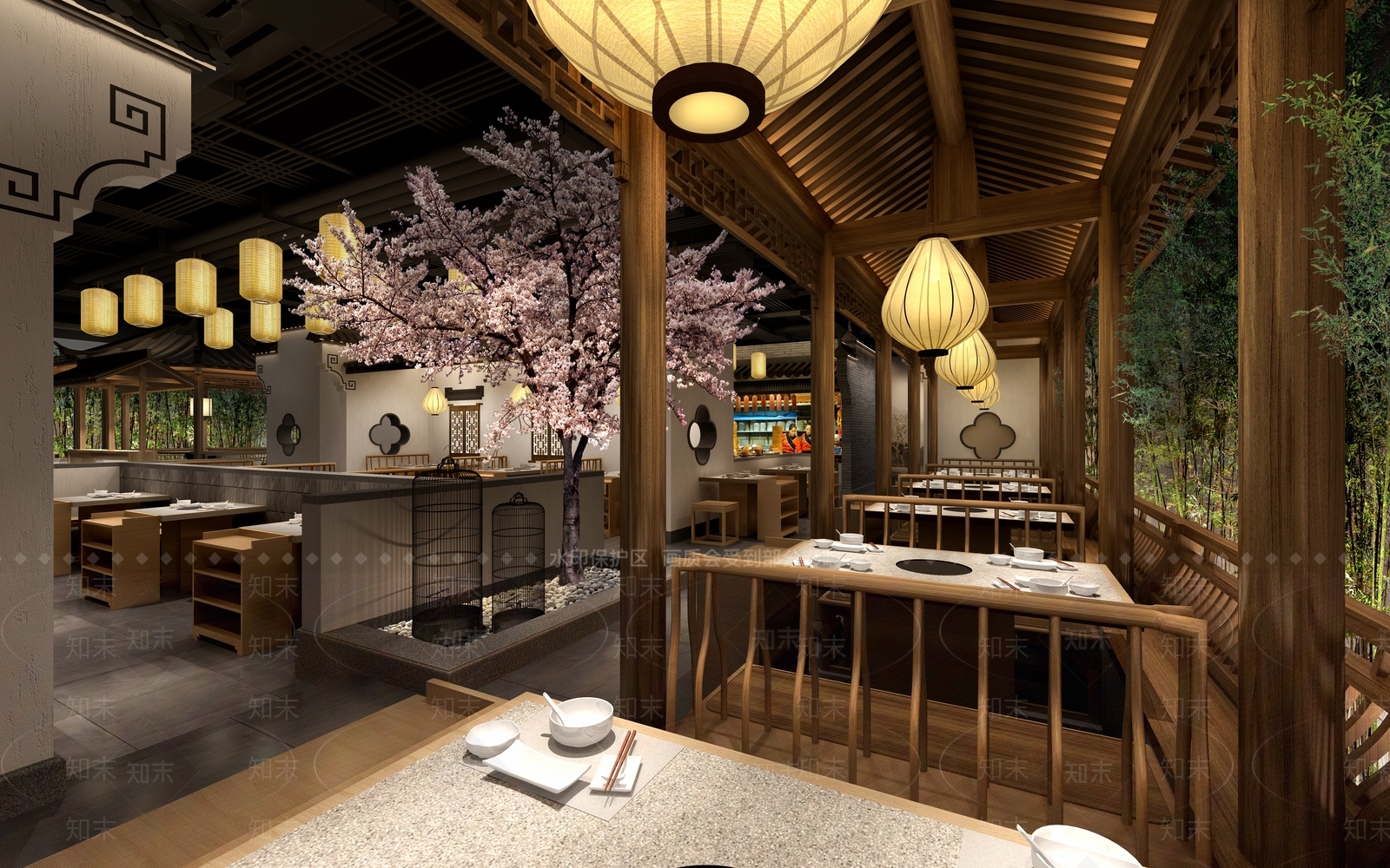 中式火锅店SU模型下载【ID:1113482700】