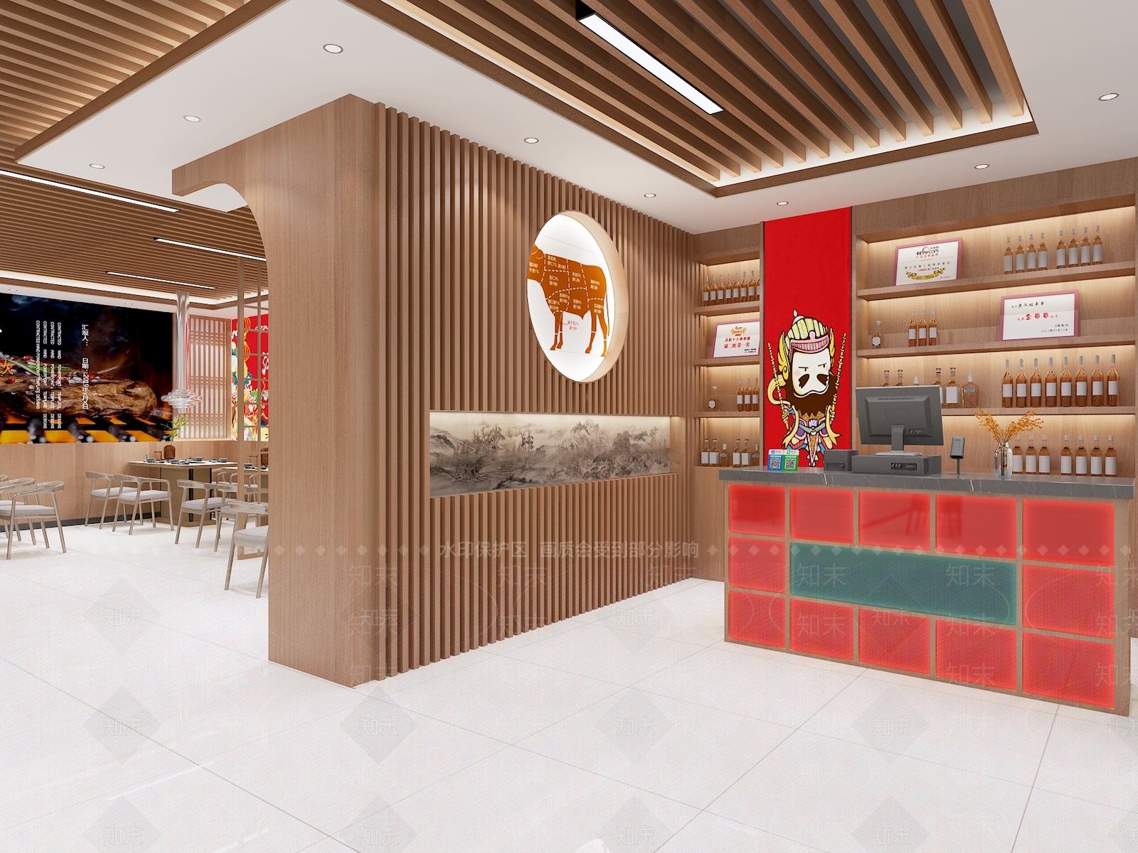 新中式烧肉店3D模型下载【ID:1113486196】