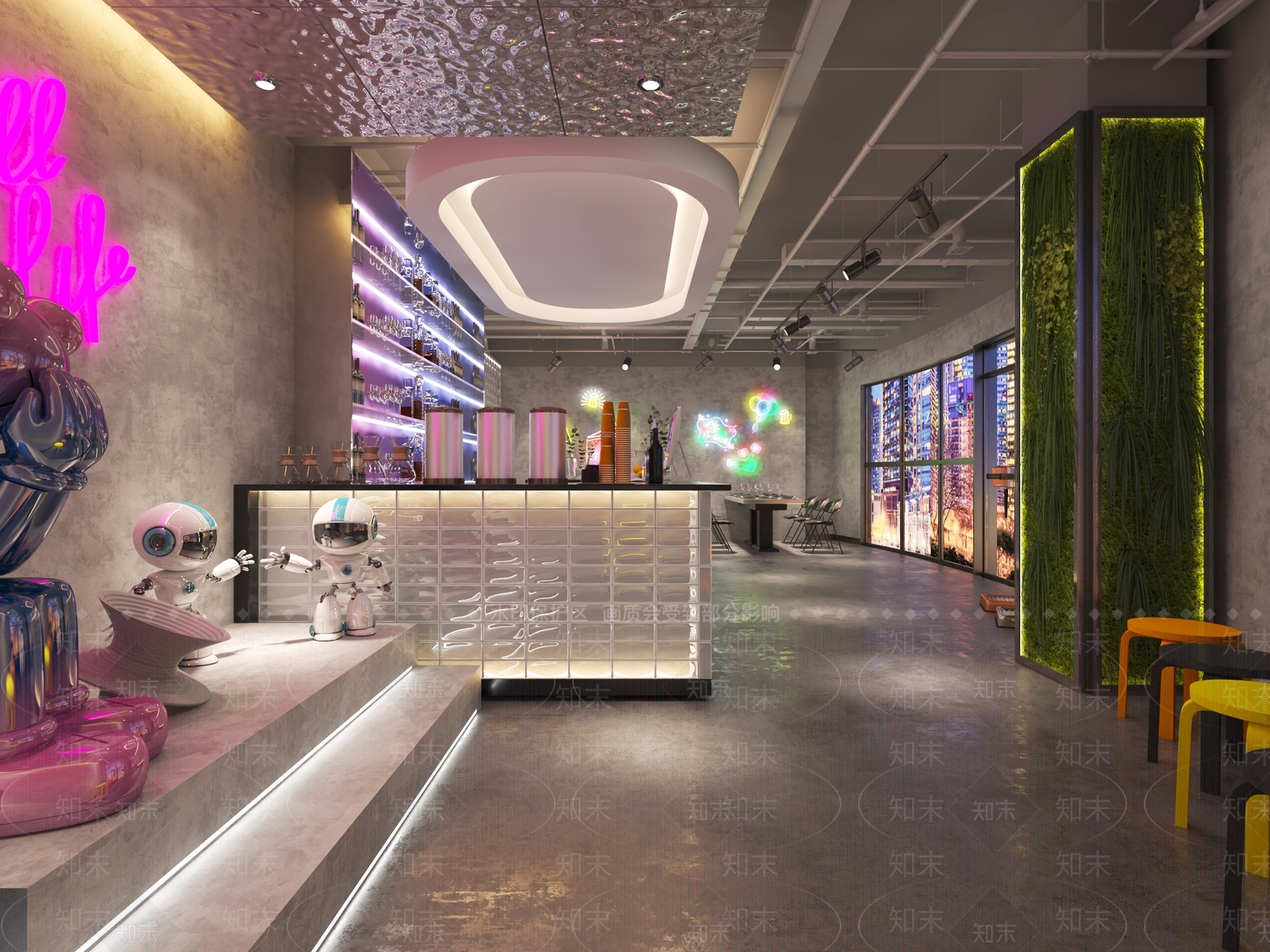 工业风烧烤店3D模型下载【ID:1113489478】