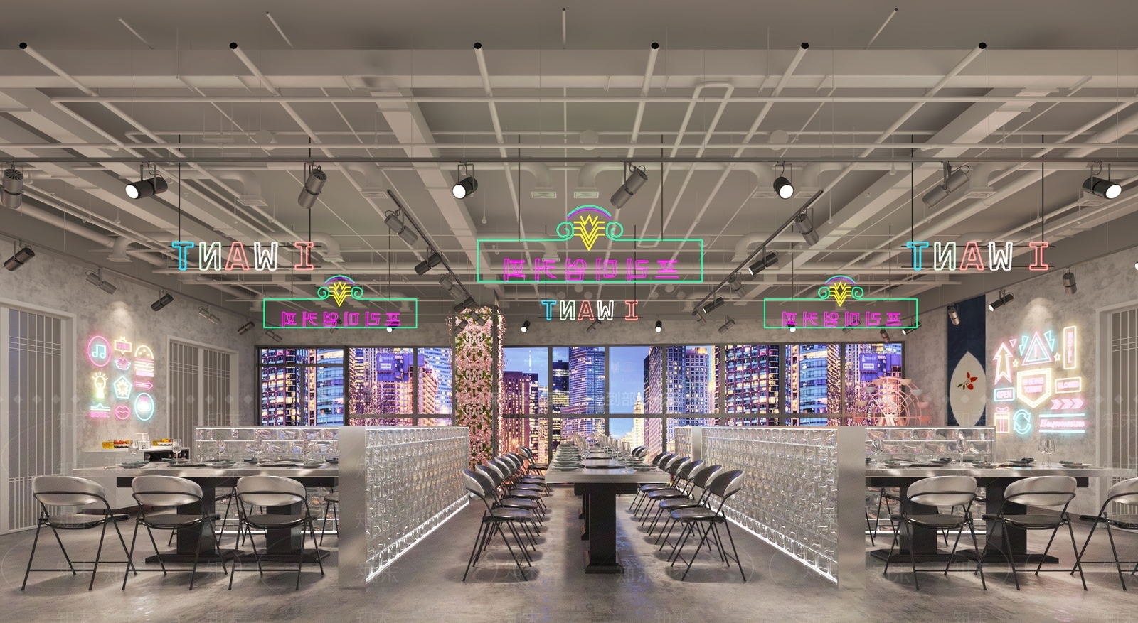 工业风烧烤店3D模型下载【ID:1113489478】