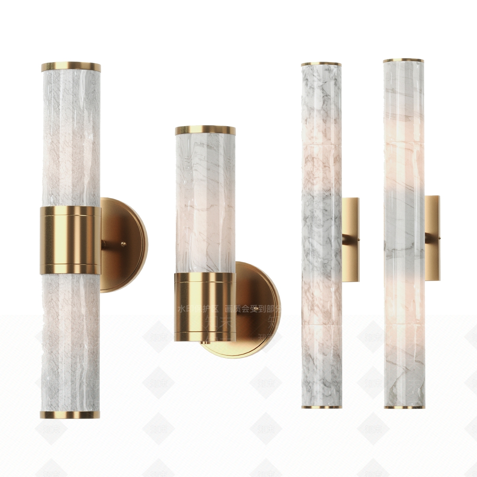 现代圆柱壁灯SU模型下载【ID:1113495436】