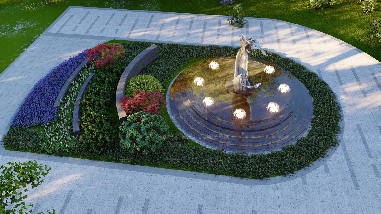 现代水景SU模型下载【ID:1113498361】