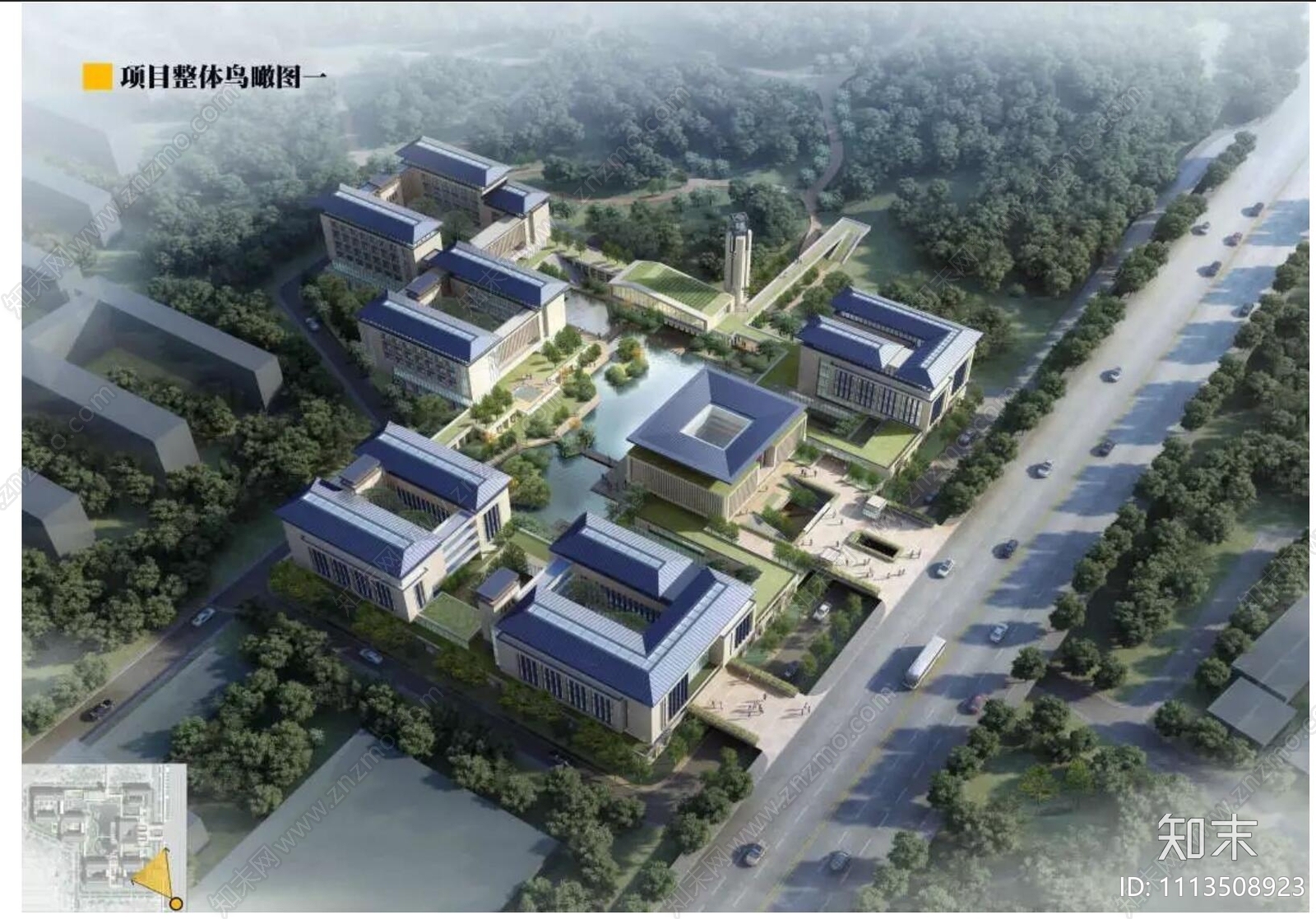 广州区委党校学校CAD施工图下载【ID:1113508923】