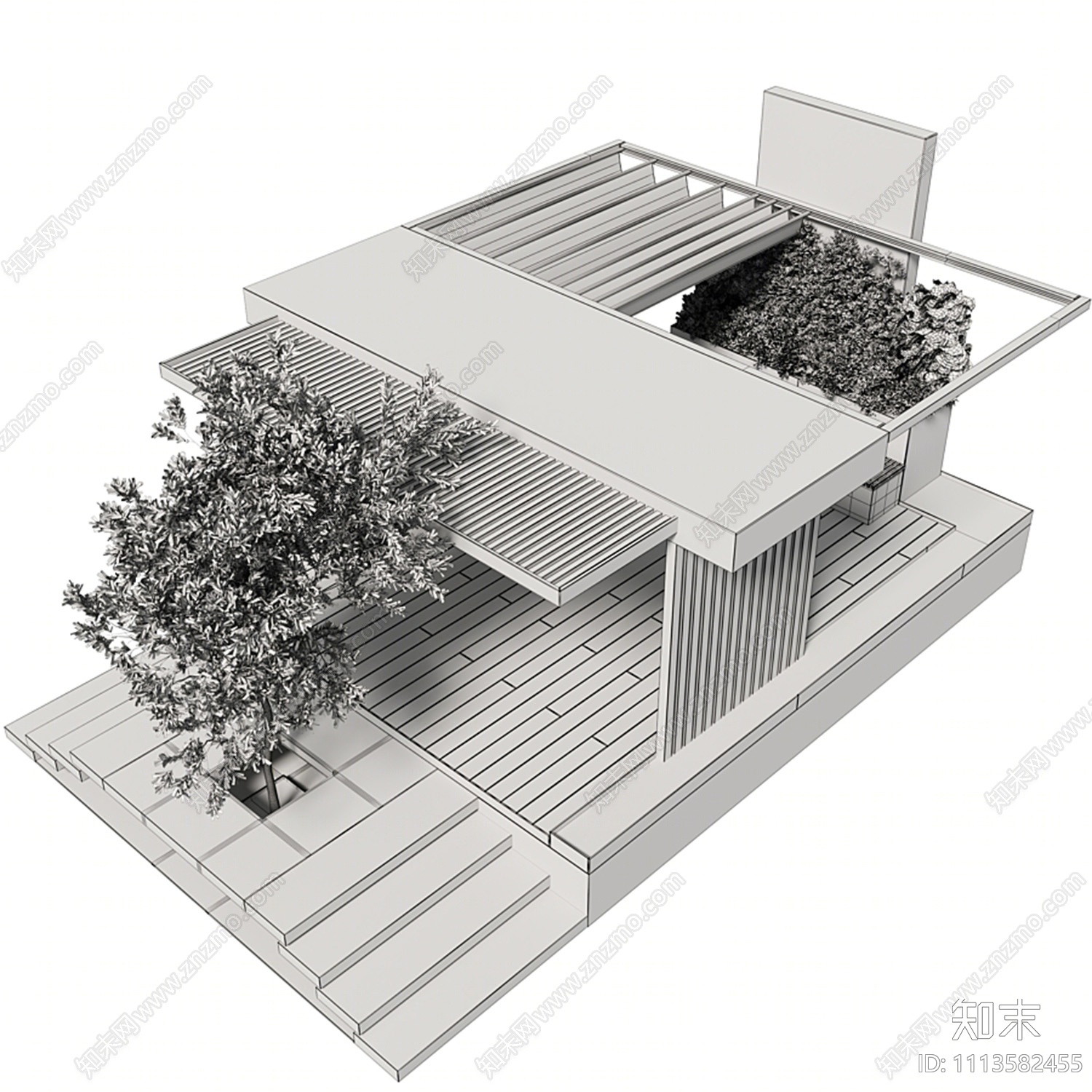 现代亭子3D模型下载【ID:1113582455】