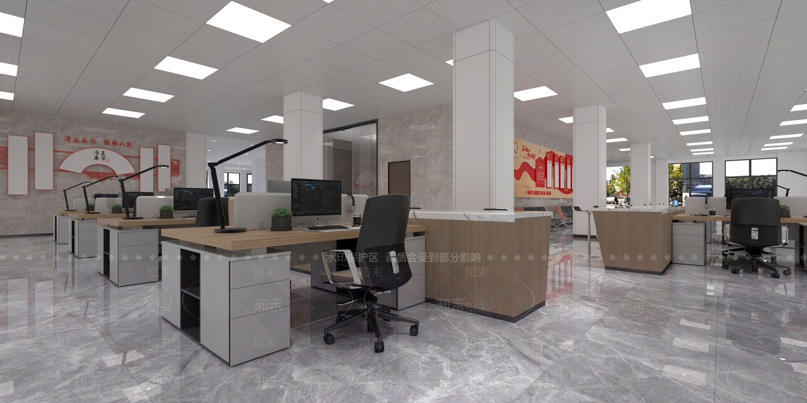 现代政务大厅3D模型下载【ID:1113516880】