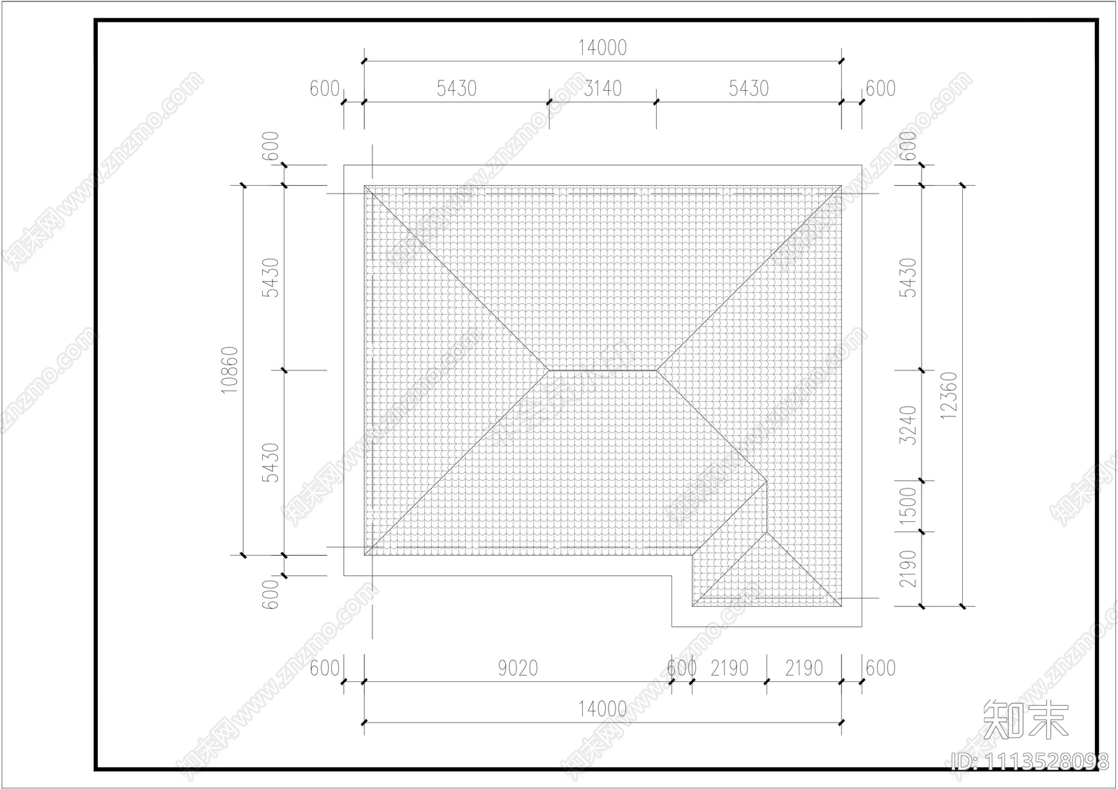 20米面宽自建房结构施工图cad施工图下载【ID:1113528098】