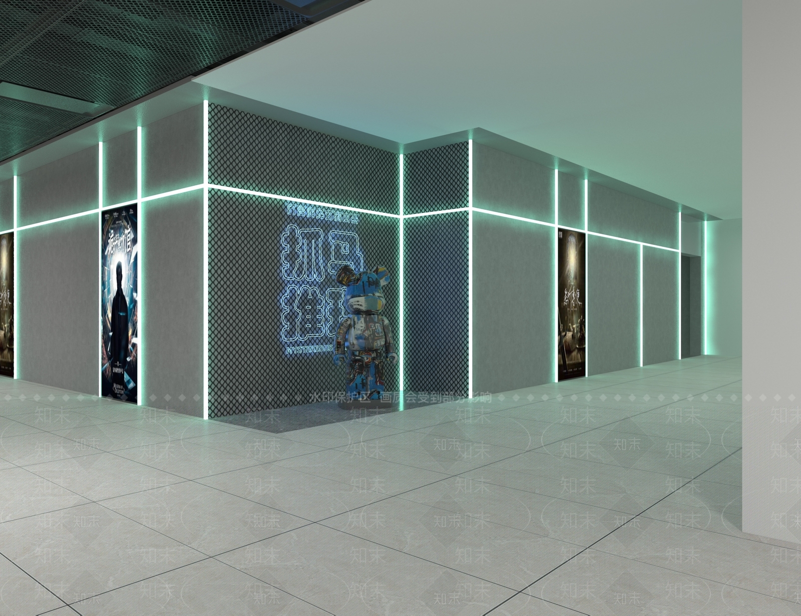 现代剧本杀门头3D模型下载【ID:1113537588】