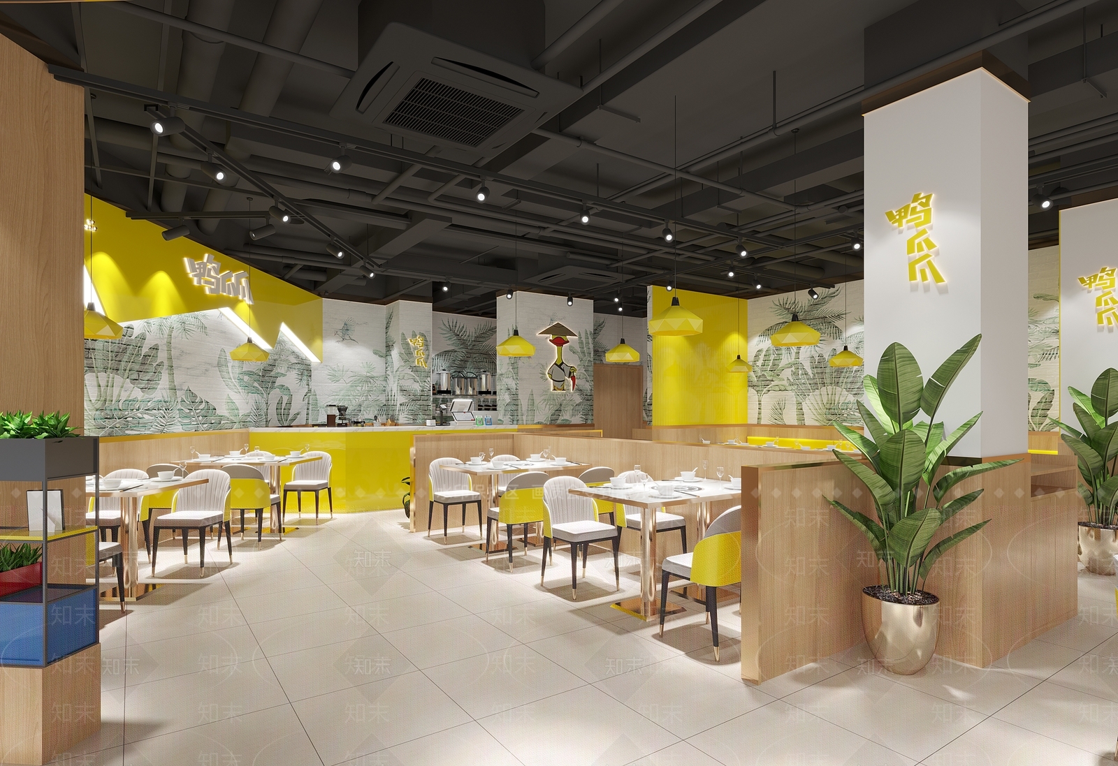 现代火锅店3D模型下载【ID:1113542161】