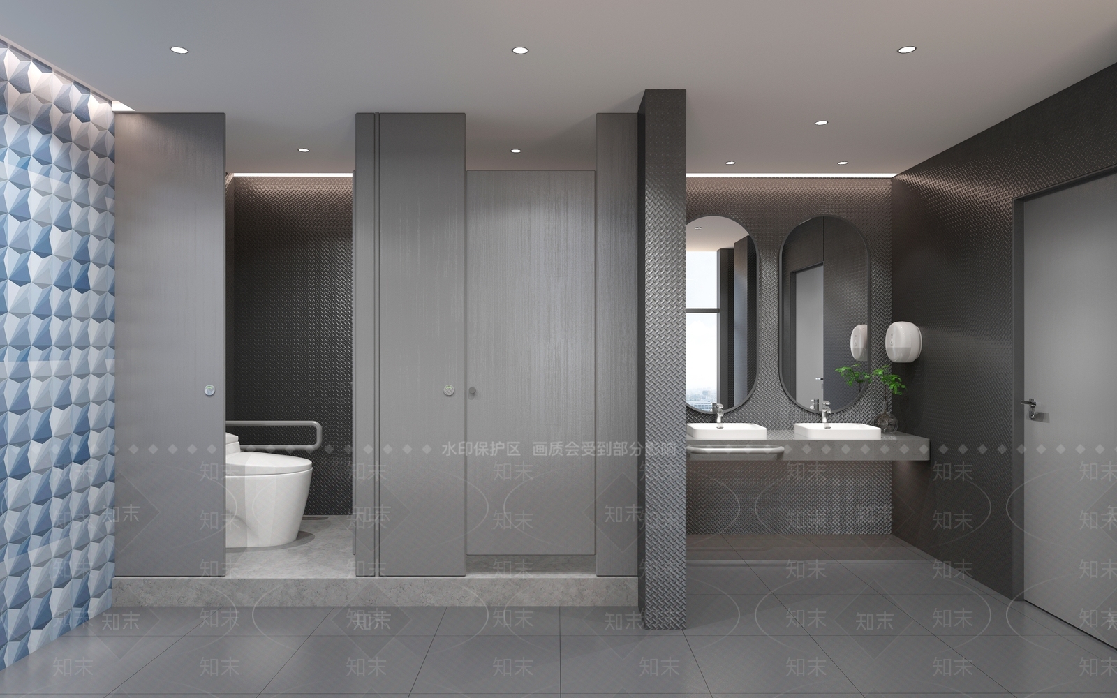 现代卫生间3D模型下载【ID:1113560156】