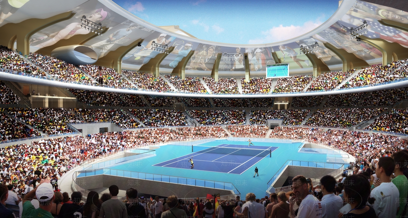 现代网球馆3D模型下载【ID:1113567837】