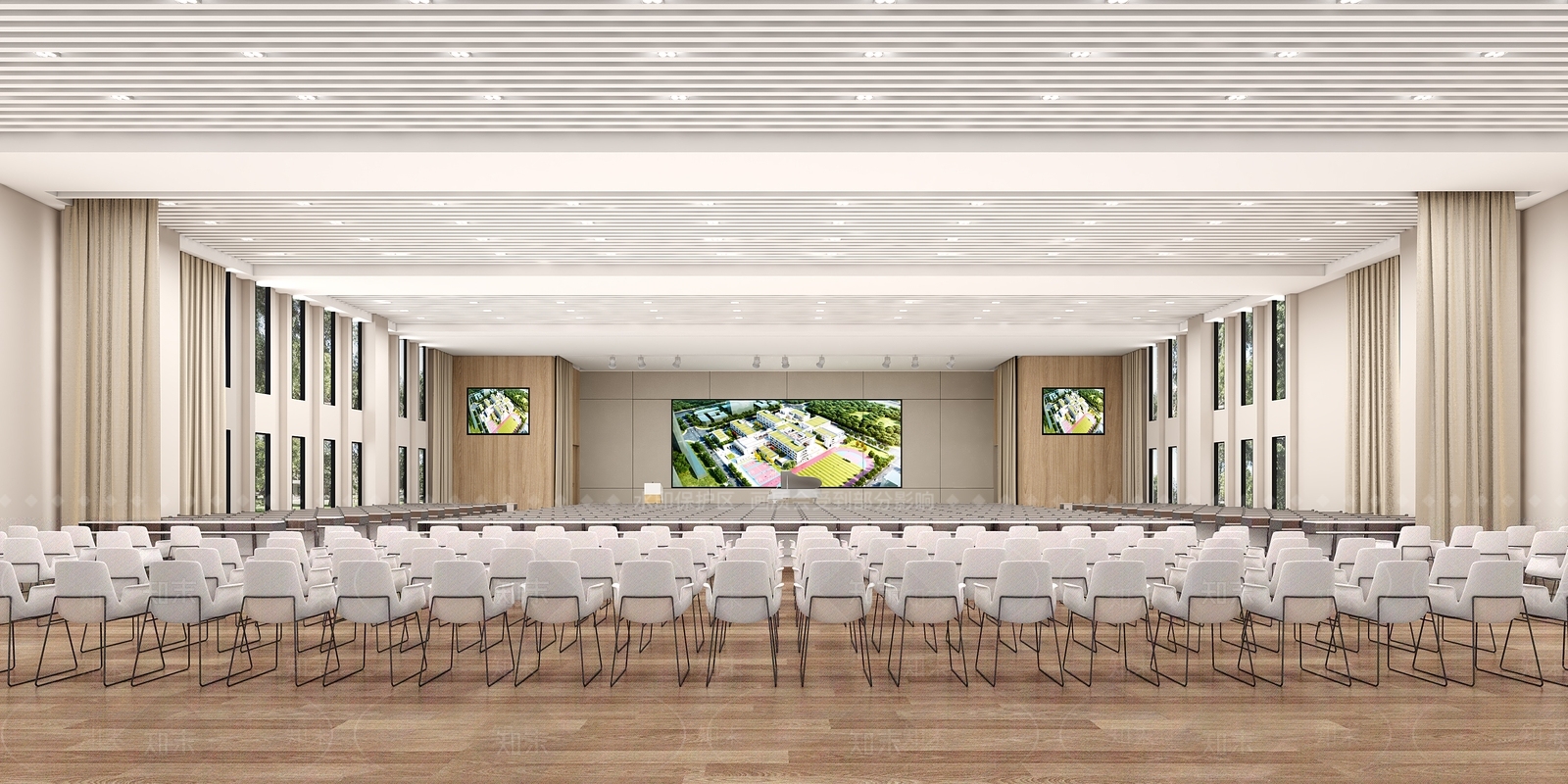 现代报告厅3D模型下载【ID:1113571379】