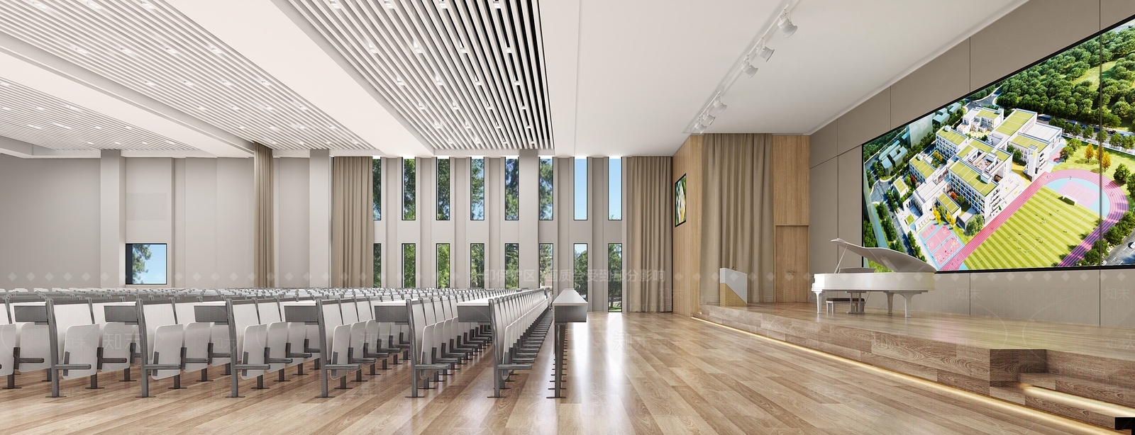 现代报告厅3D模型下载【ID:1113571379】