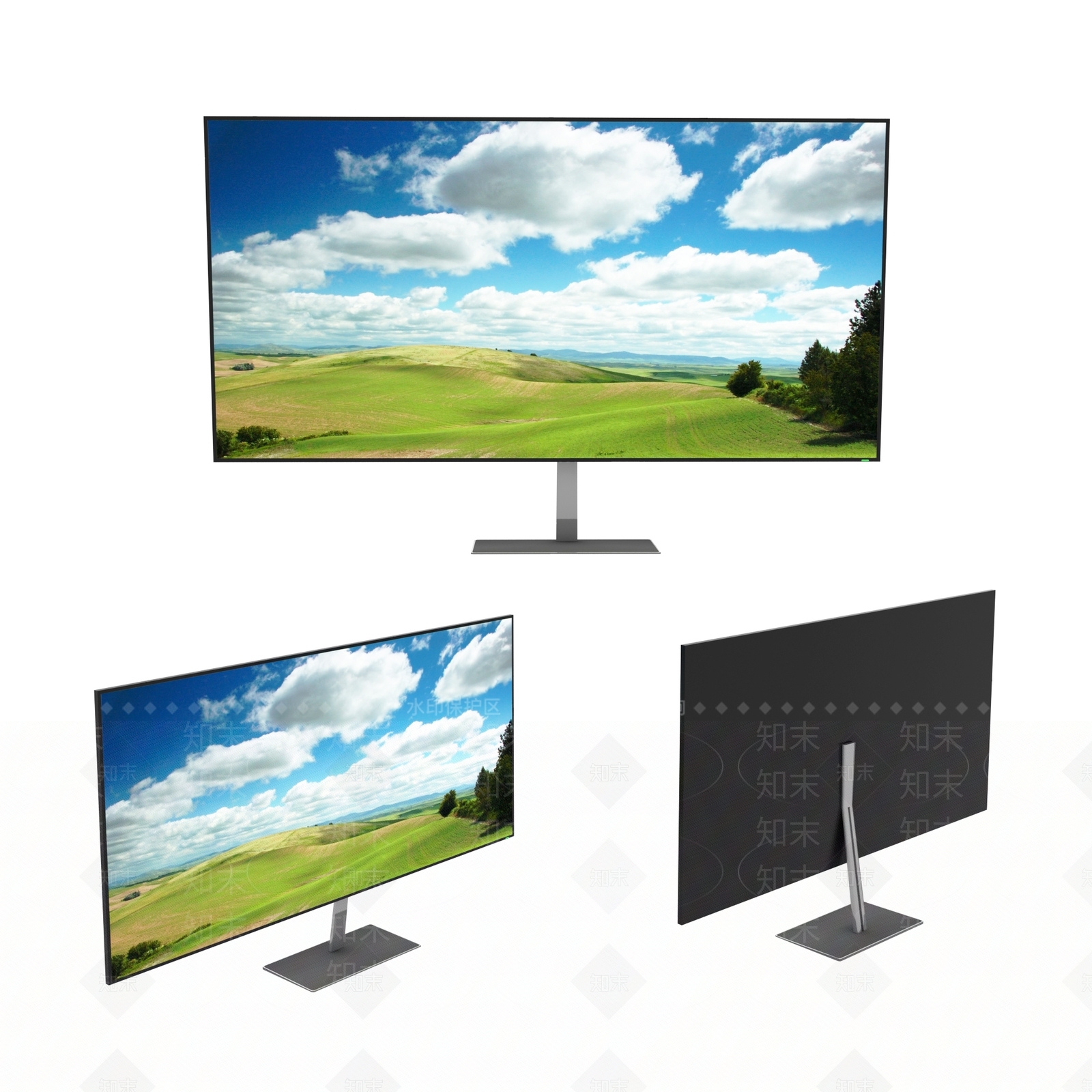 现代电脑显示屏3D模型下载【ID:1113576935】