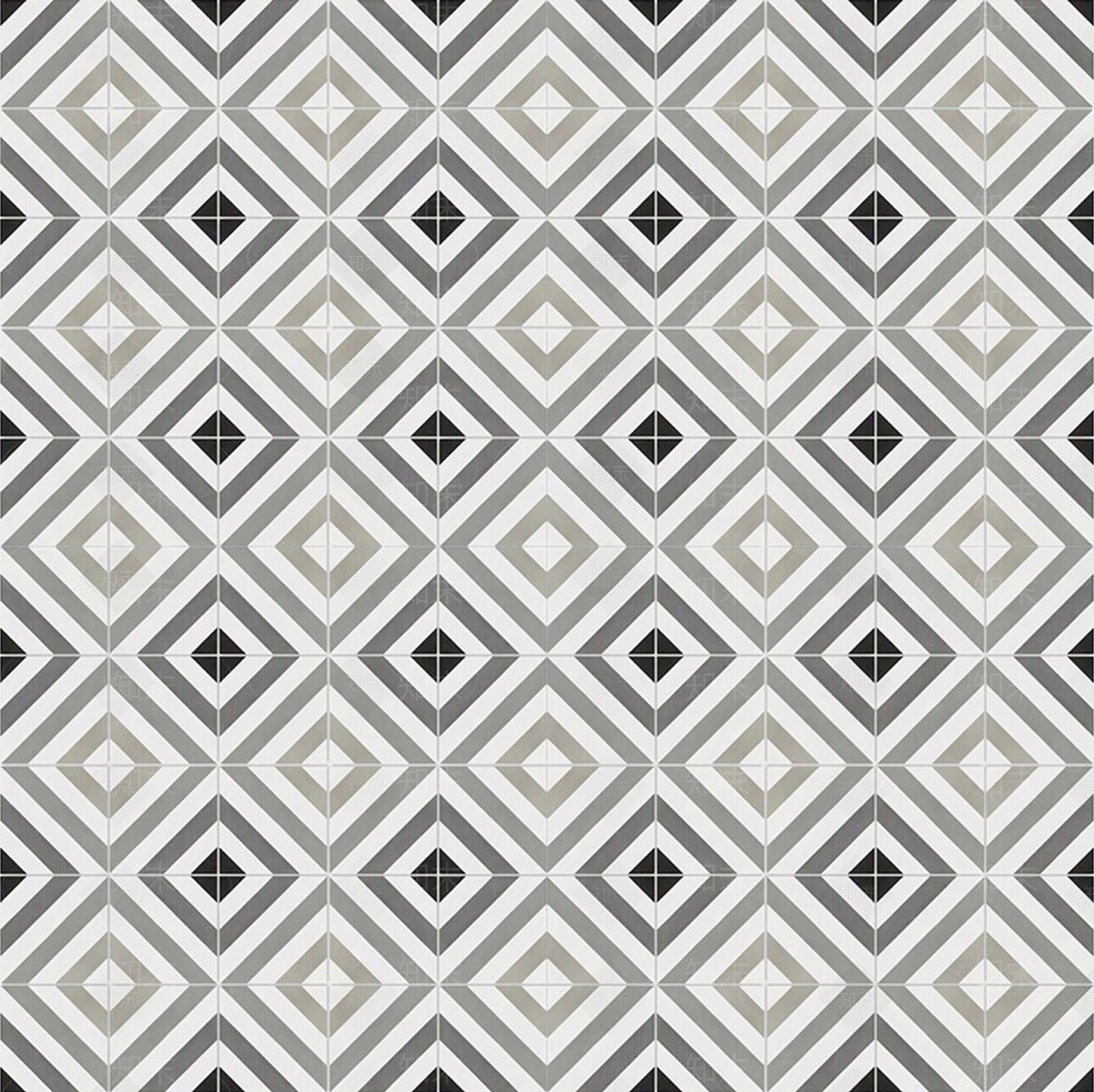 灰色调菱形花砖瓷砖贴图下载【ID:1113582313】