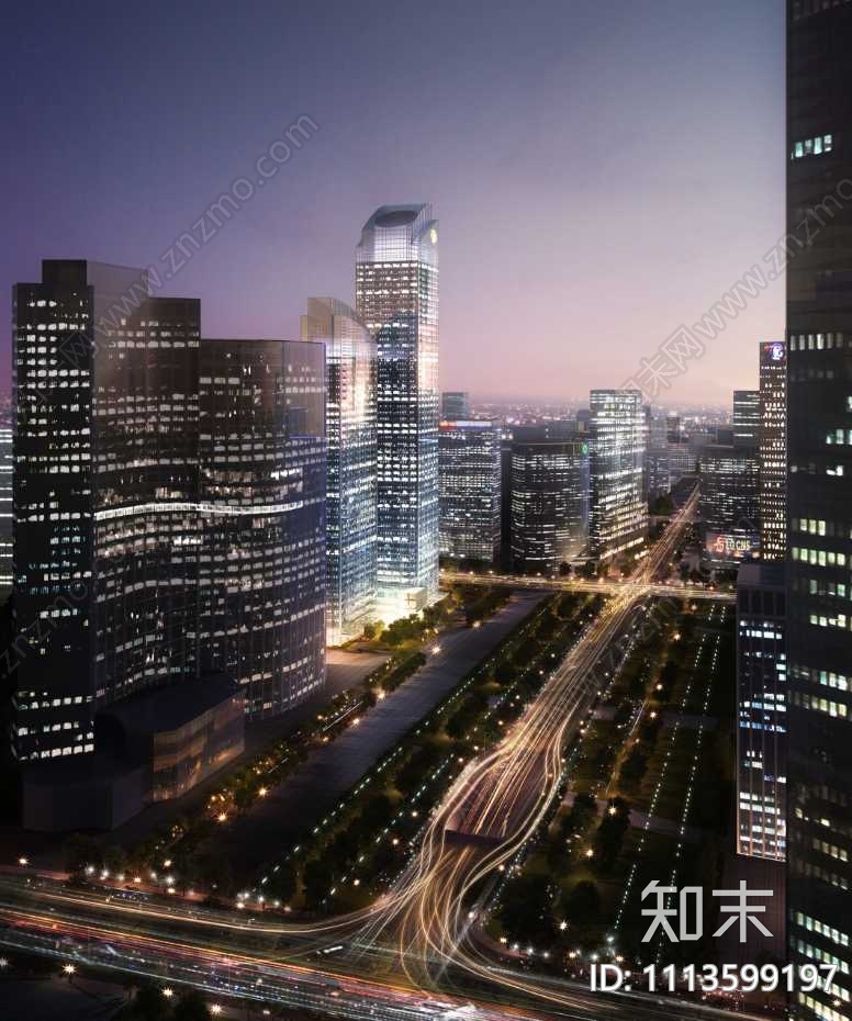 夜景城市道路外景贴图下载【ID:1113599197】