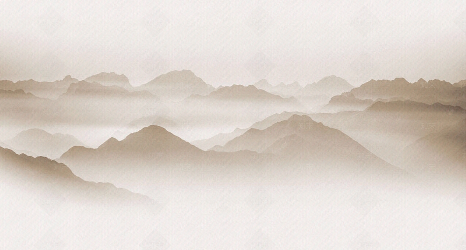 中式山水渐变壁画壁纸贴图下载【ID:1113601471】