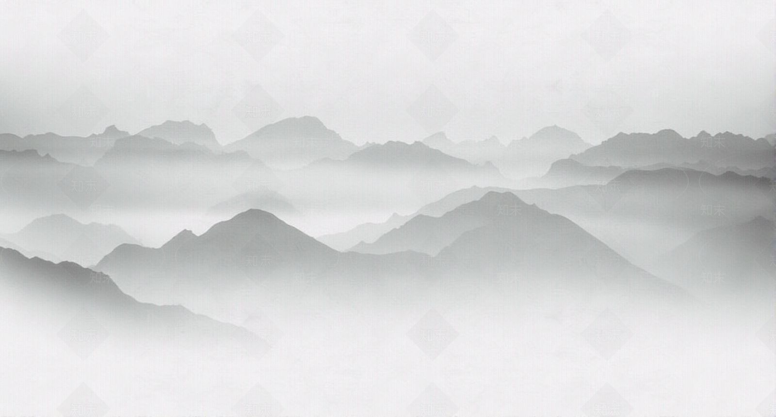 中式山水渐变壁画壁纸贴图下载【ID:1195359106】