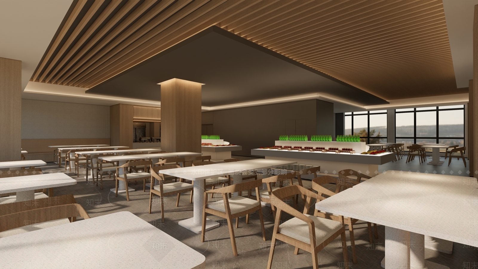 新中式酒店餐厅SU模型下载【ID:1113602550】