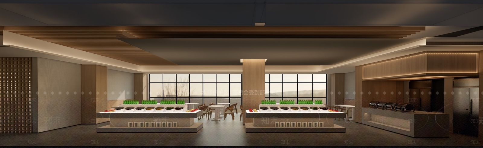 新中式酒店餐厅SU模型下载【ID:1113602550】