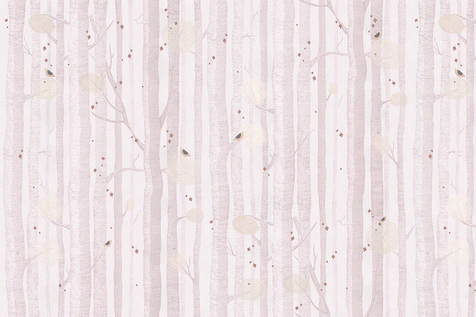 浅粉卡通植物森林儿童壁画贴图下载【ID:1113603707】