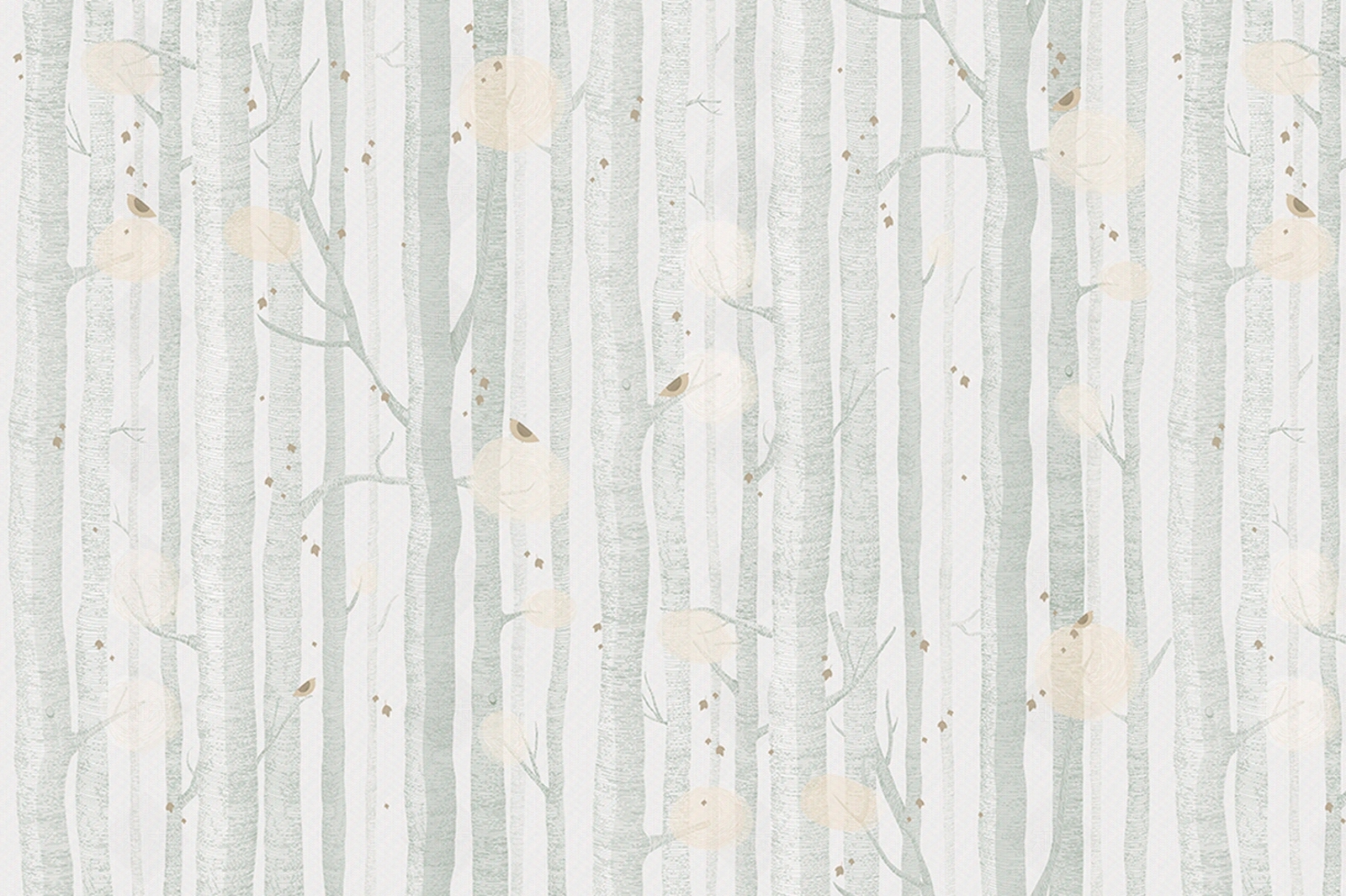 浅绿卡通植物森林儿童壁画贴图下载【ID:1113603810】