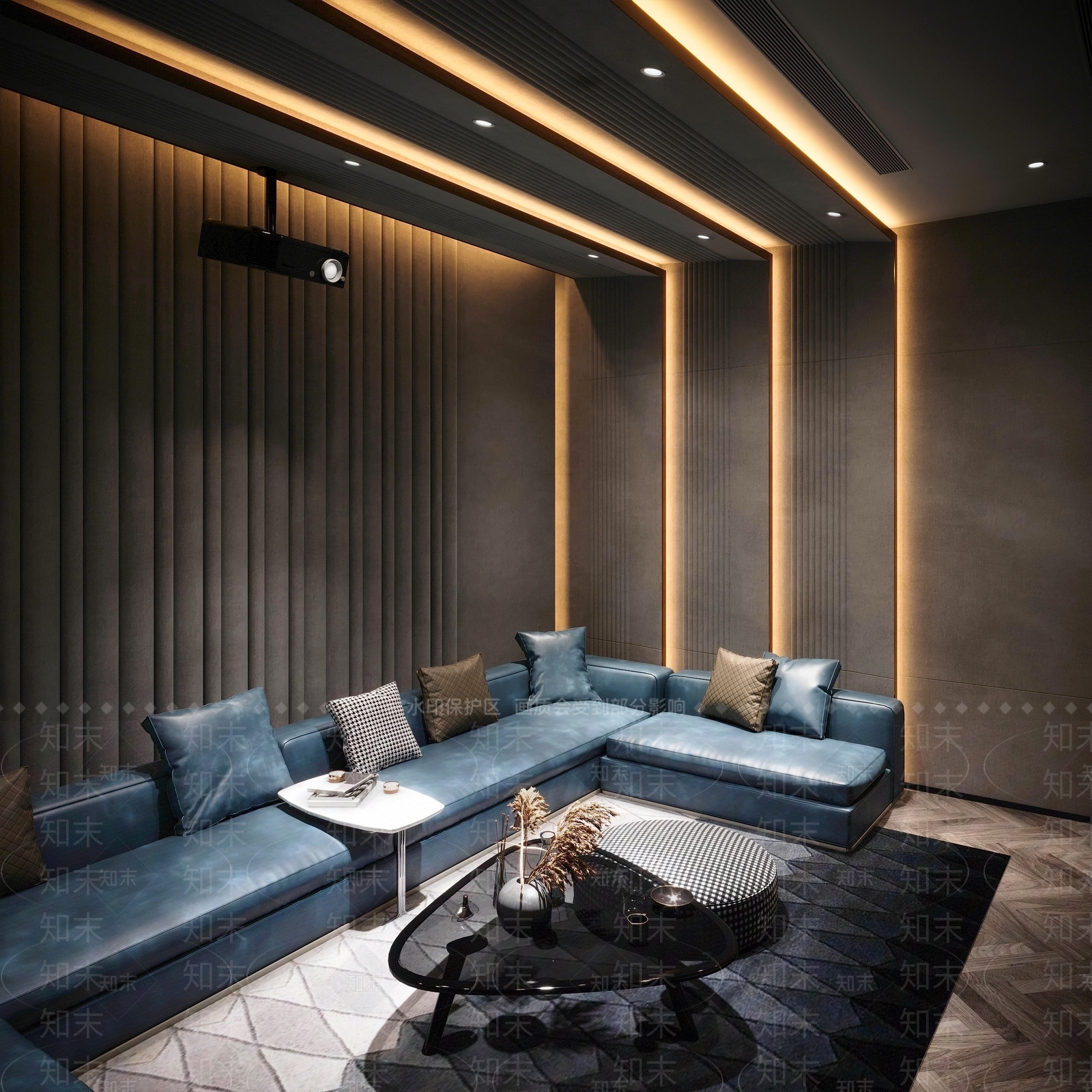 现代家居影音室3D模型下载【ID:1113606725】