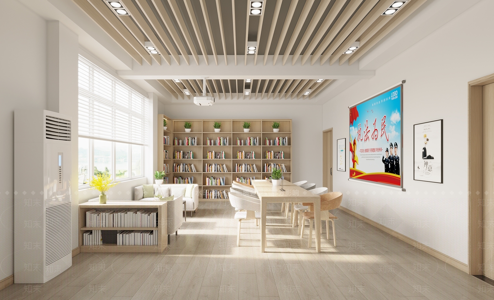 现代党建活动中心3D模型下载【ID:1113615675】