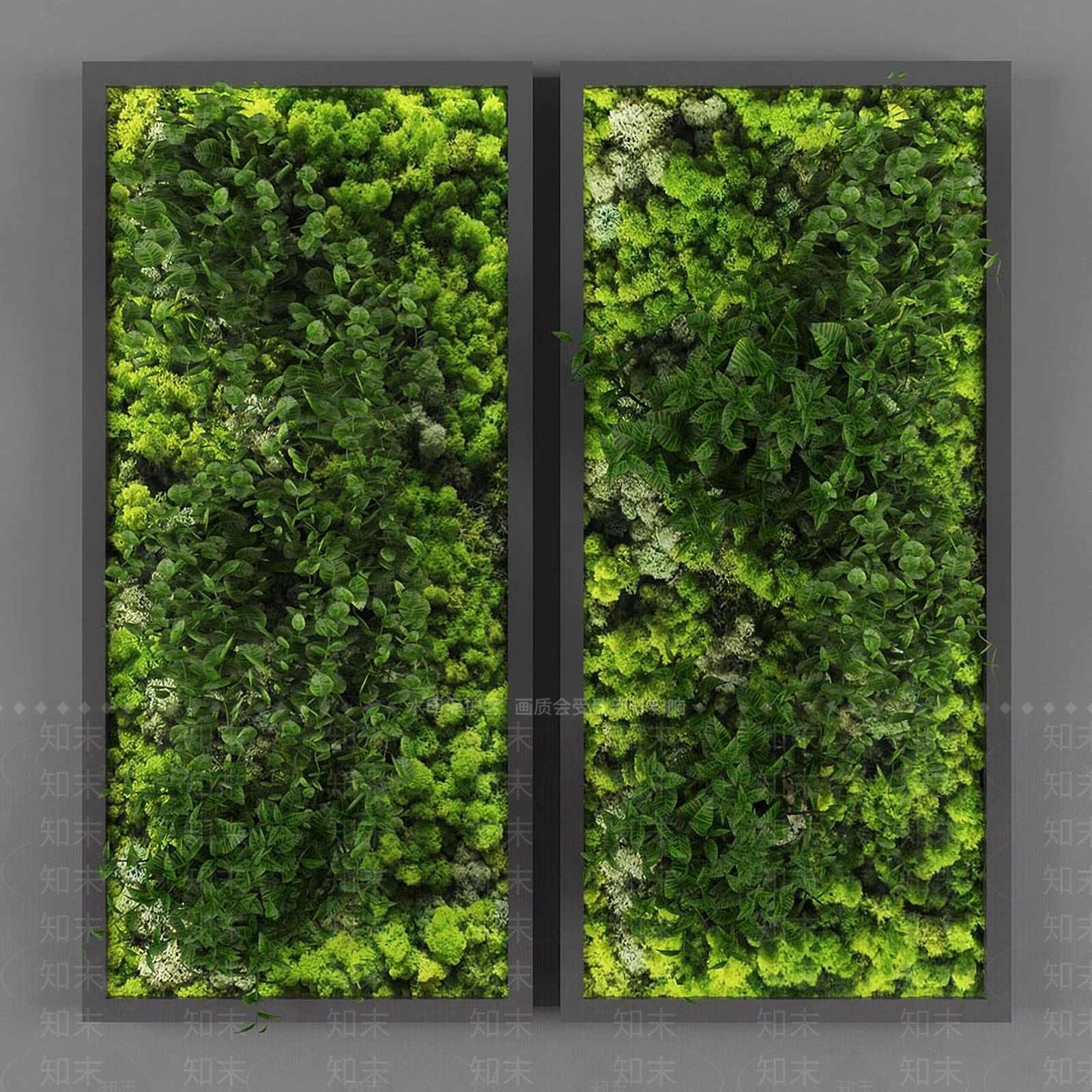 现代绿植墙3D模型下载【ID:1113622741】