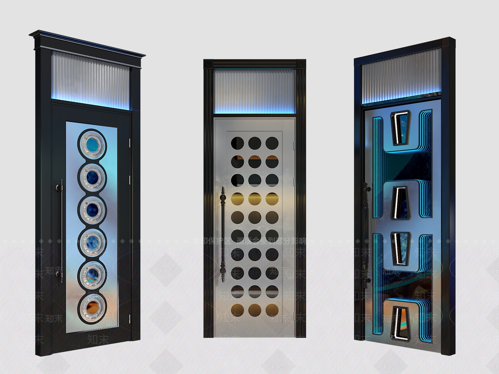 现代KTV包房门3D模型下载【ID:1113622886】