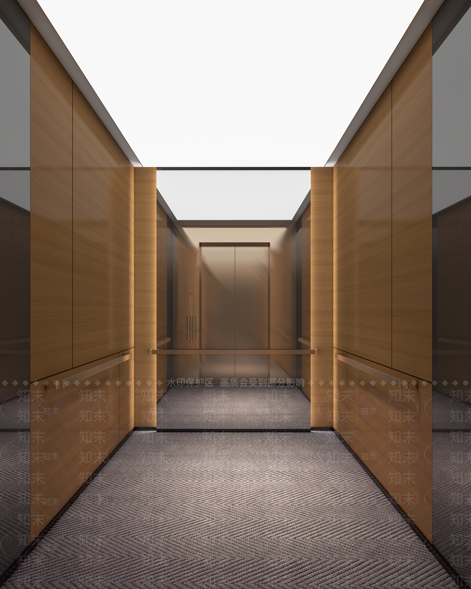 现代电梯间3D模型下载【ID:1113623762】