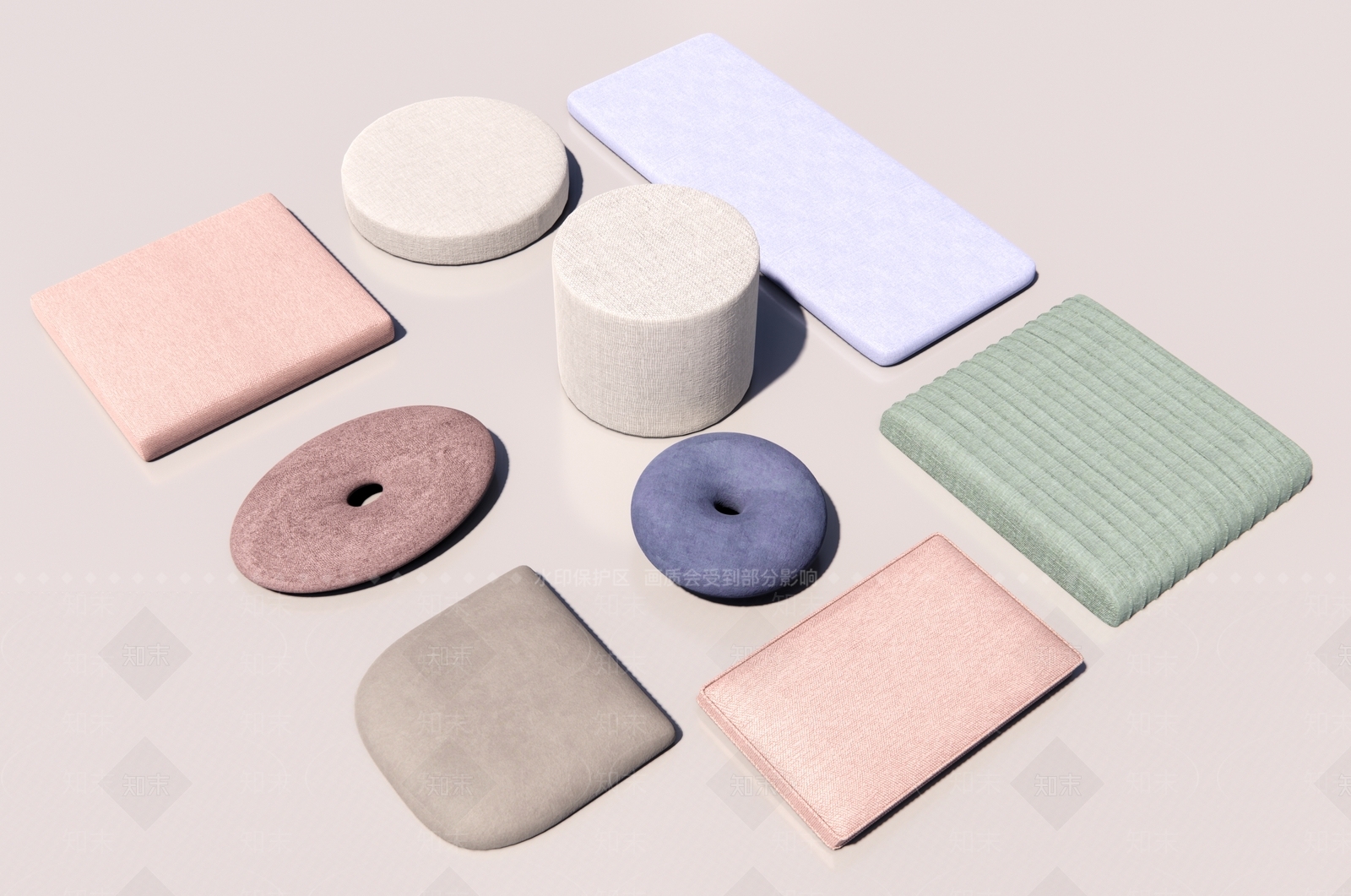 现代沙发坐垫SU模型下载【ID:1113632035】