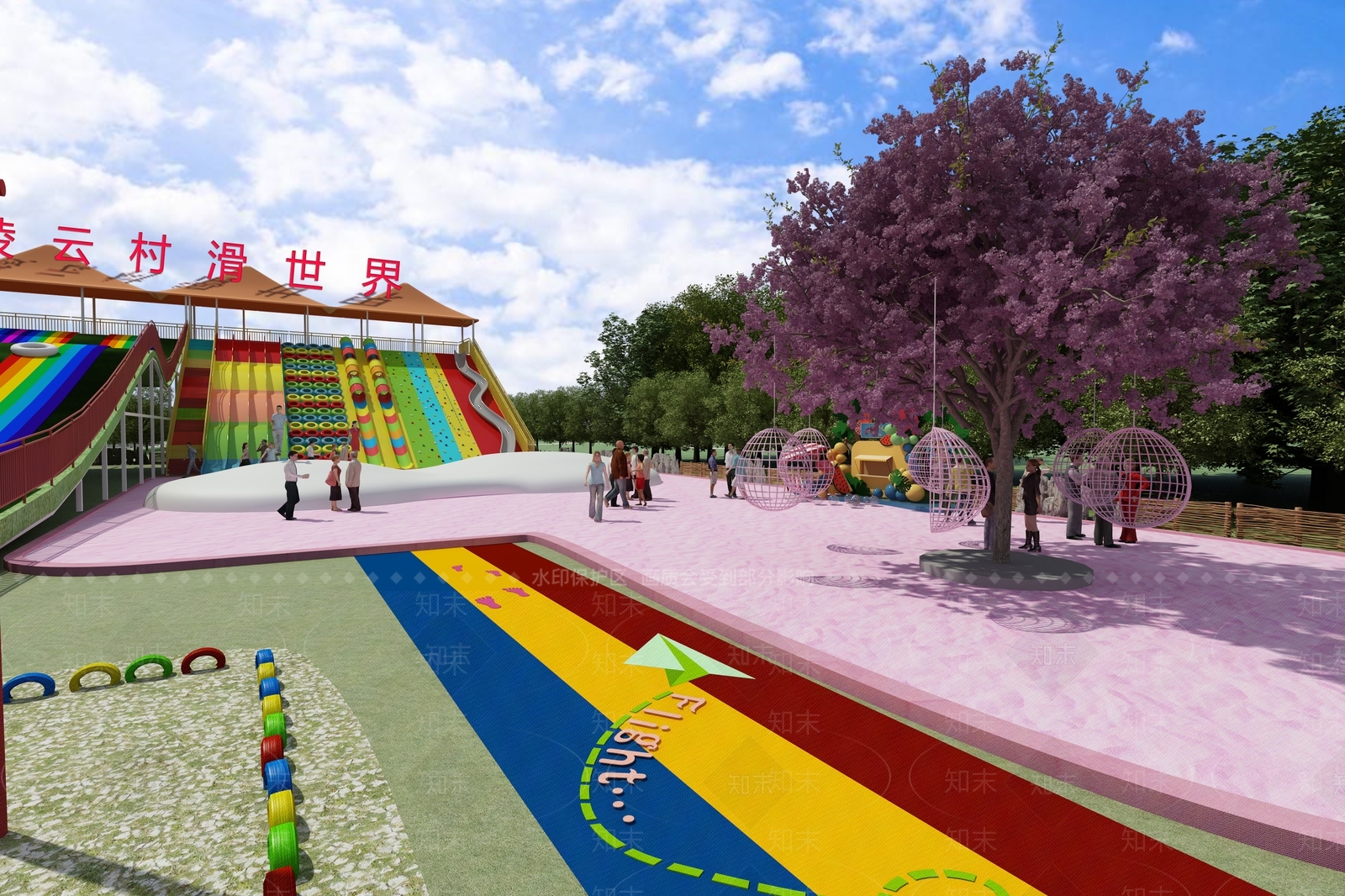 现代公园景观3D模型下载【ID:1113646325】