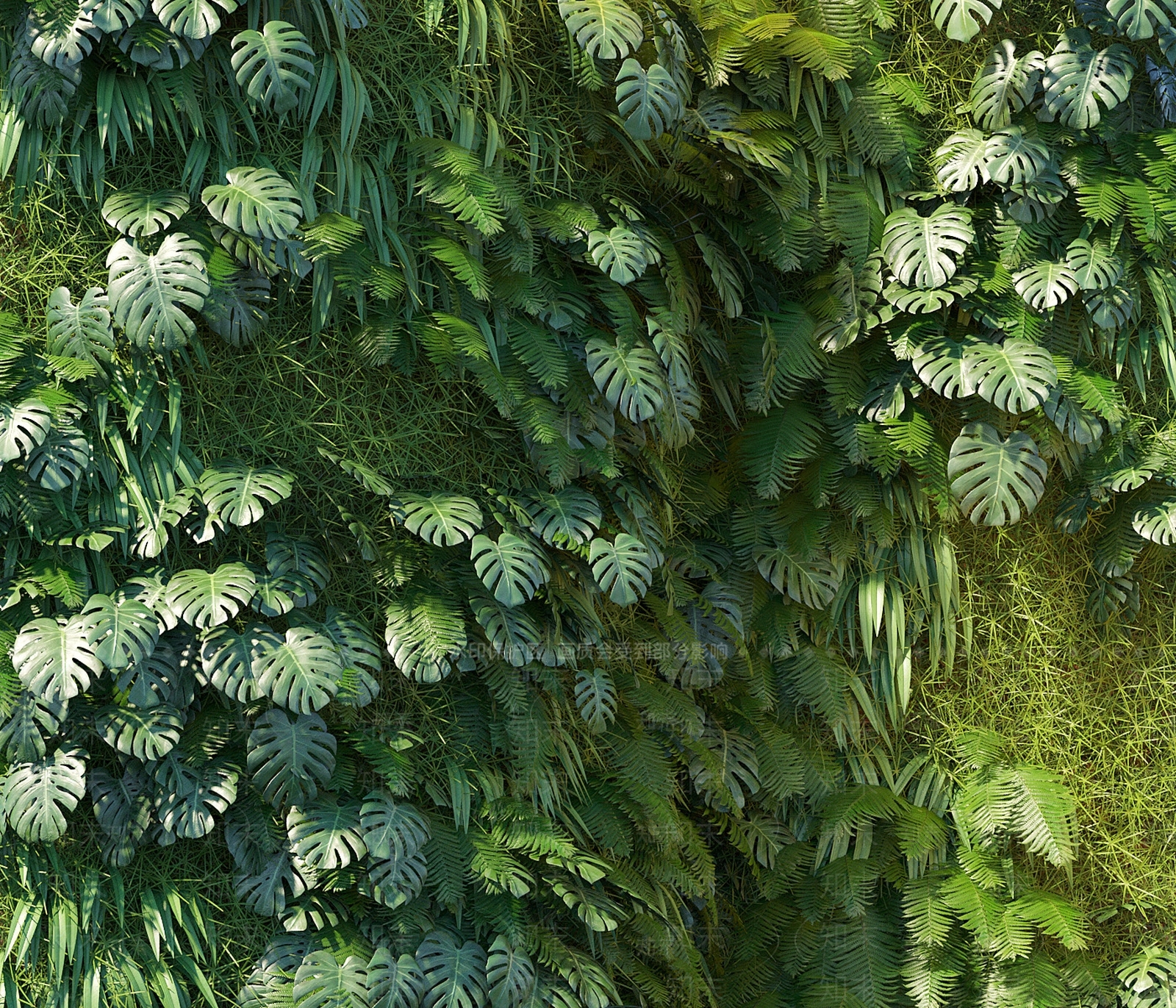 现代绿植墙3D模型下载【ID:1113648095】