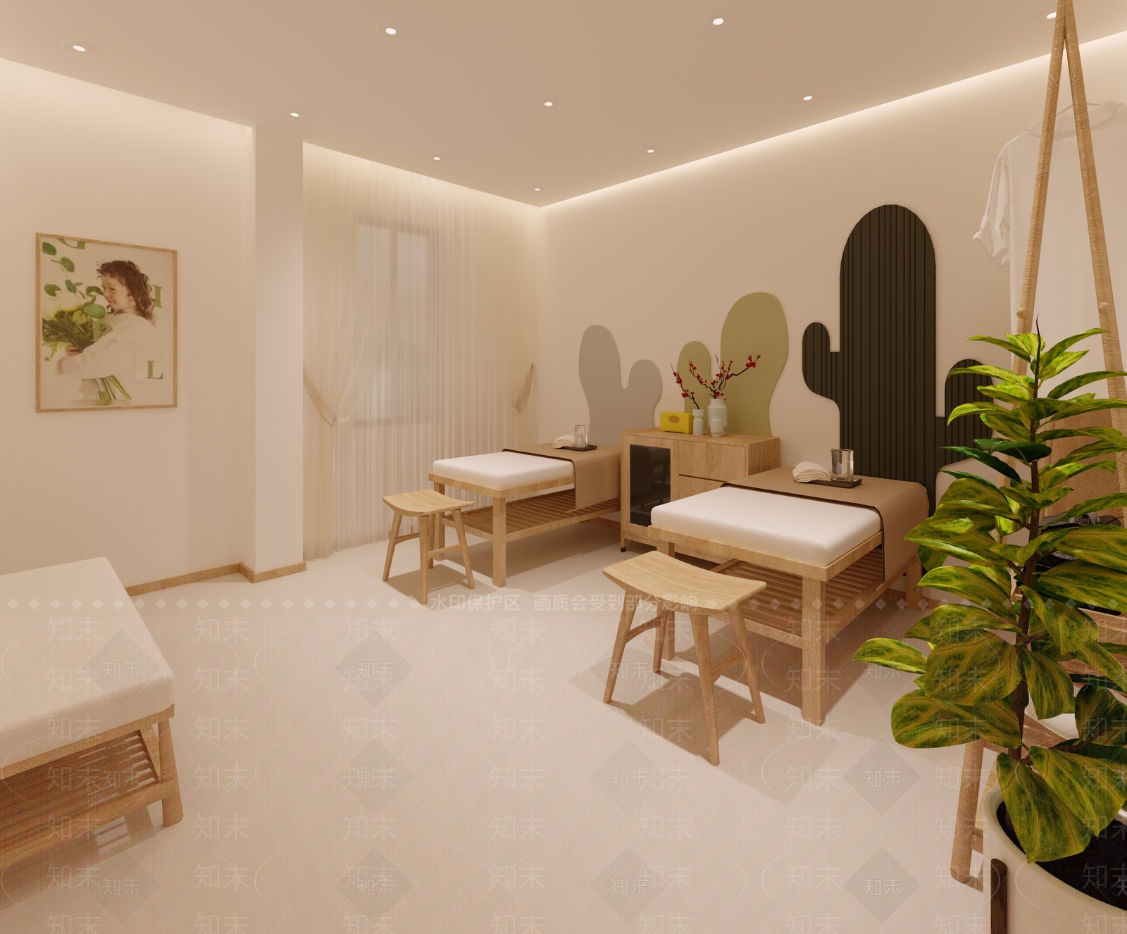 侘寂美容SPA店3D模型下载【ID:1113656760】