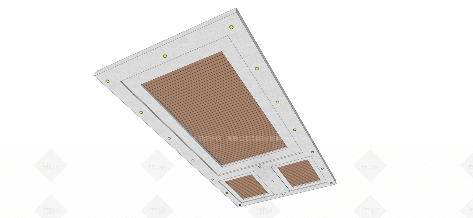 现代吊顶SU模型下载【ID:1113668376】