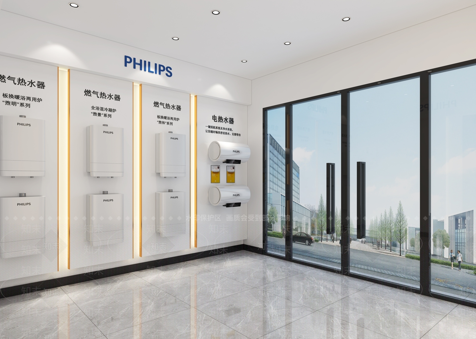 现代热水器专卖店3D模型下载【ID:1113670813】