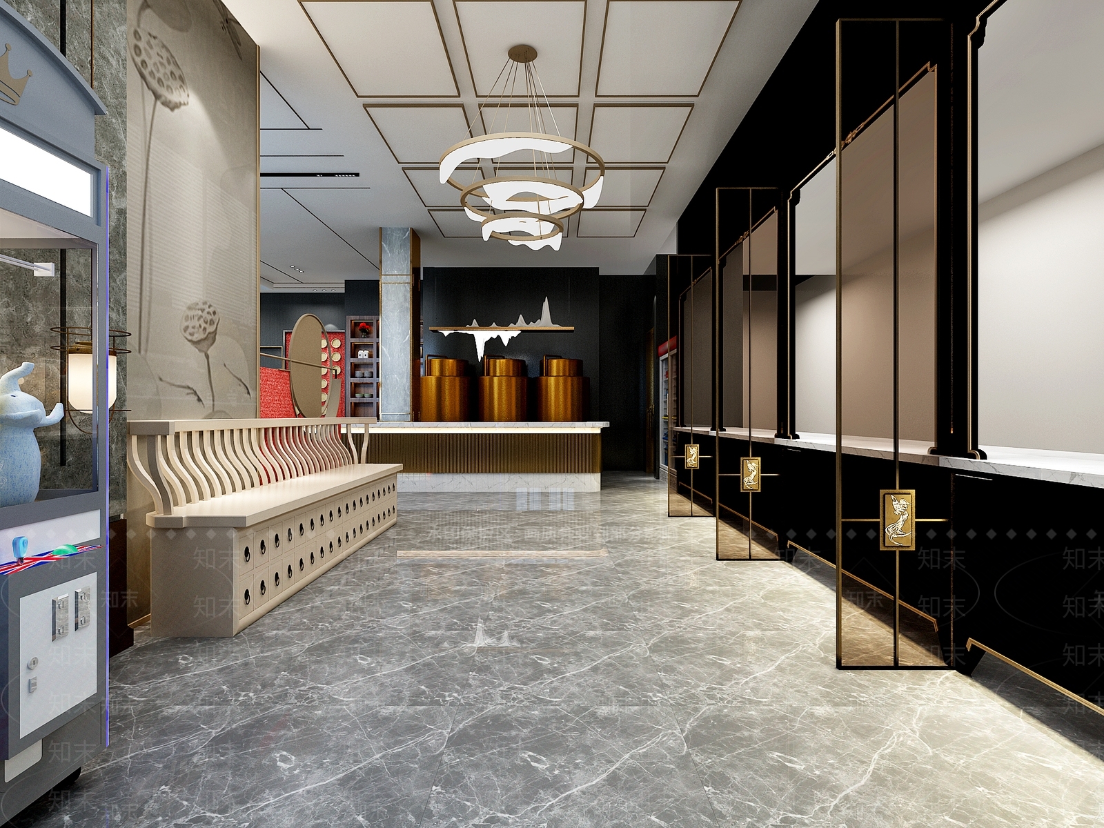 新中式烧烤店3D模型下载【ID:1113679733】