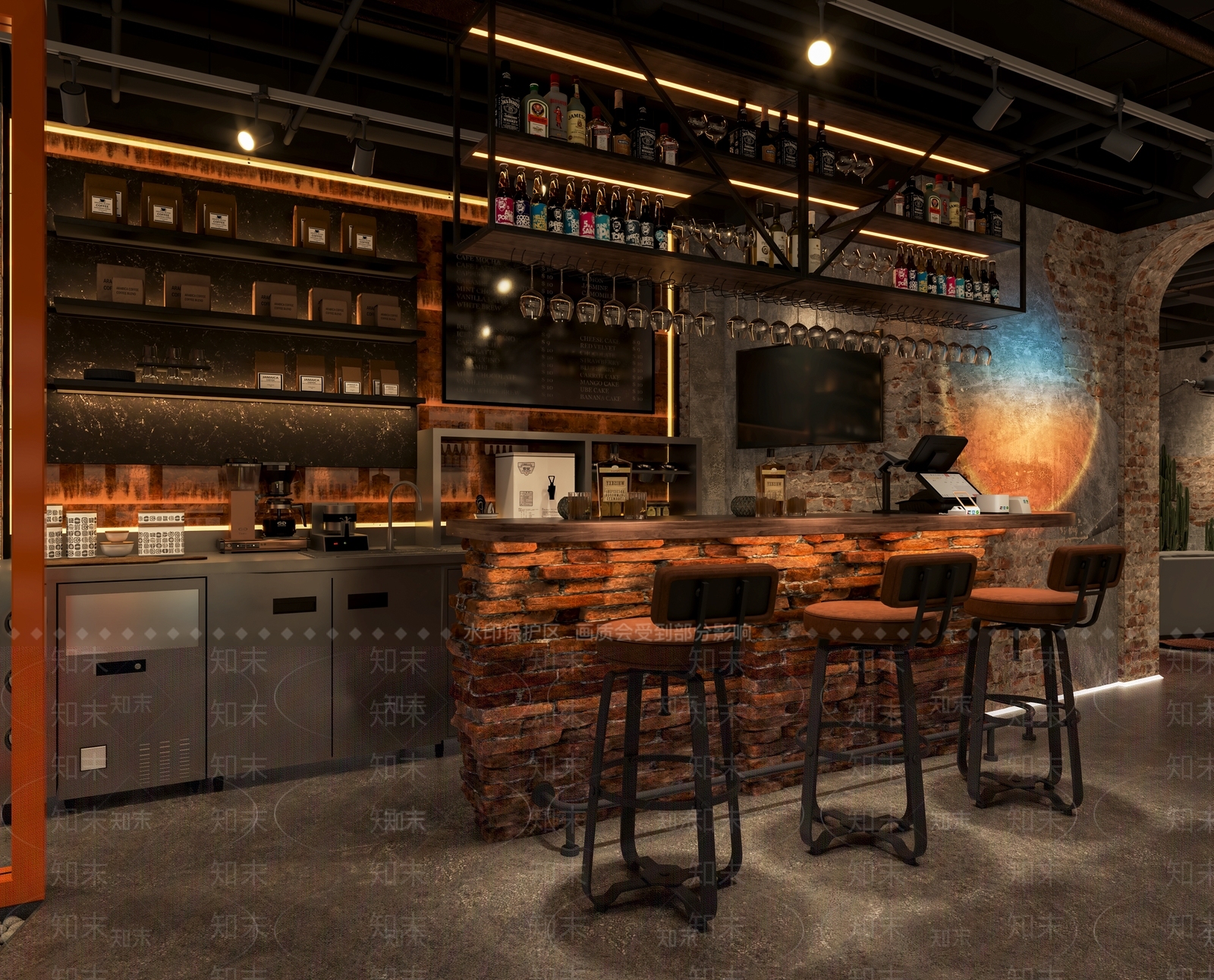工业风酒吧3D模型下载【ID:1113691553】