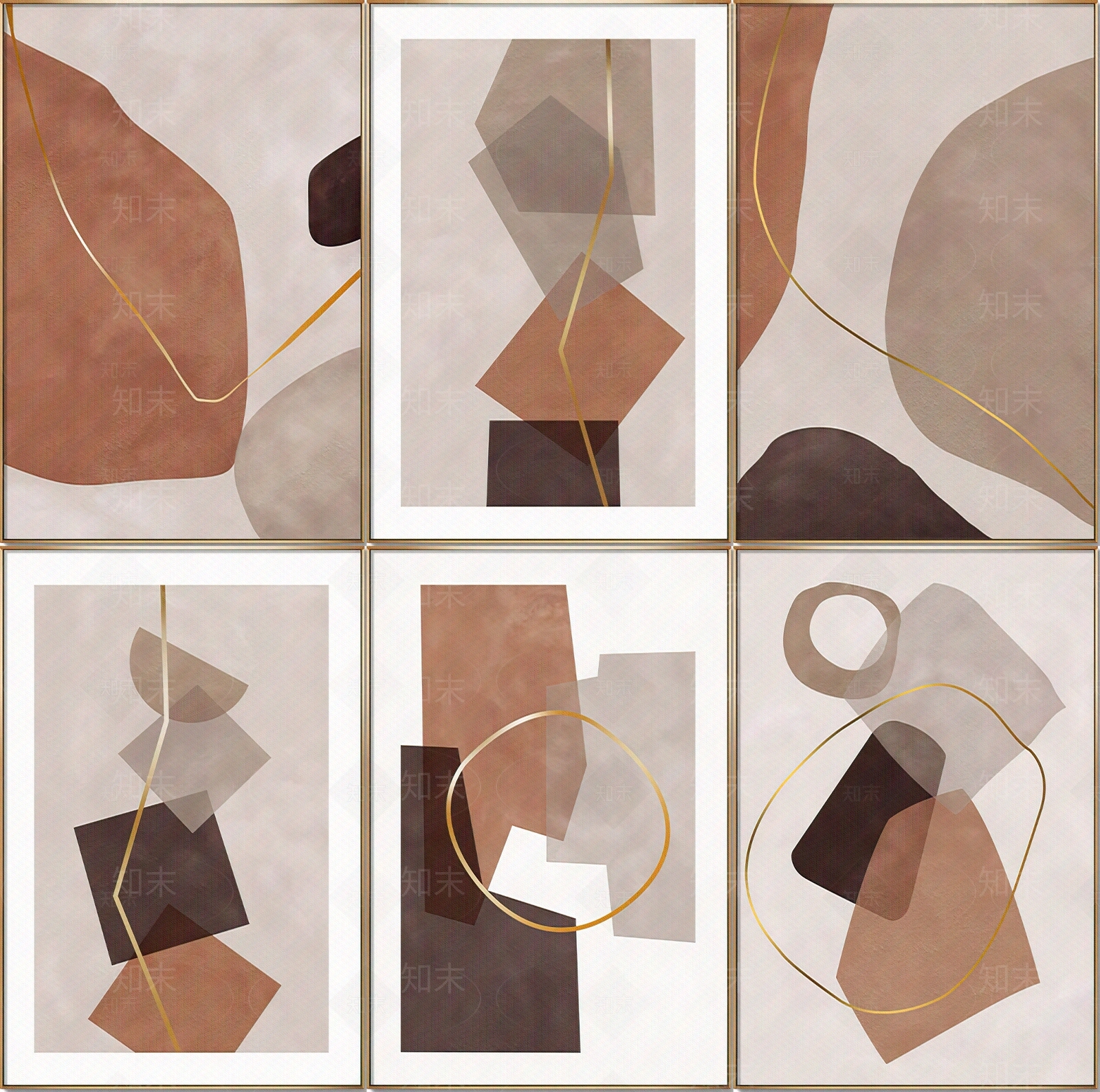 现代简约轻奢莫兰迪玄关装饰画贴图下载【ID:1113681541】