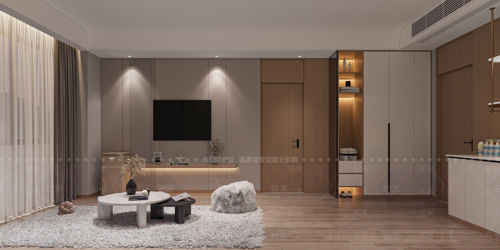 现代月子中心套房标间3D模型下载【ID:1113682125】