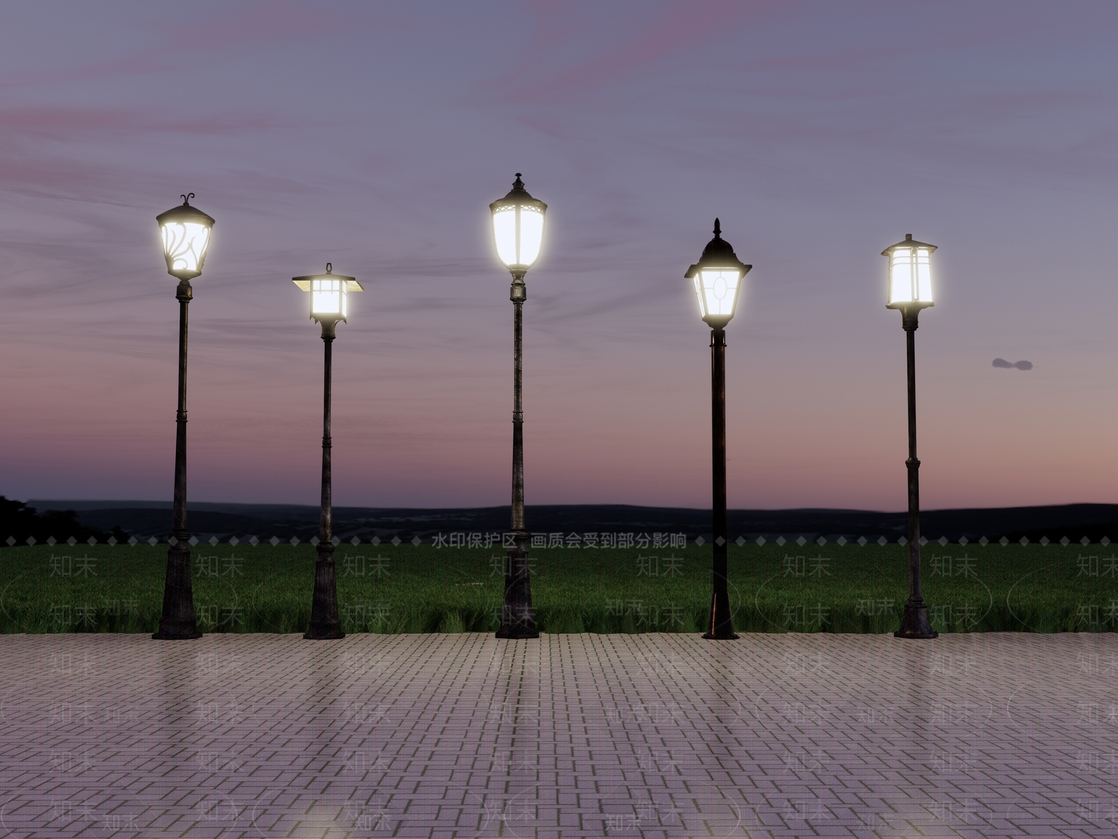 古典路灯SU模型下载【ID:1113686223】