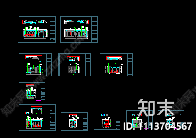 125㎡轻法式住宅施工图施工图下载【ID:1113704567】