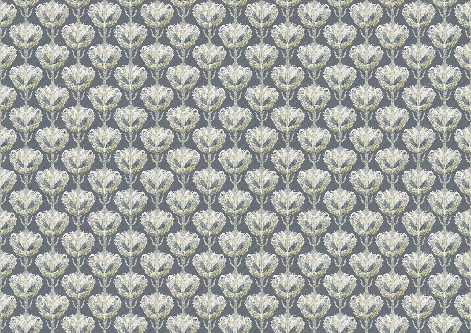 蓝色欧式印花碎花壁纸贴图下载【ID:1113706453】