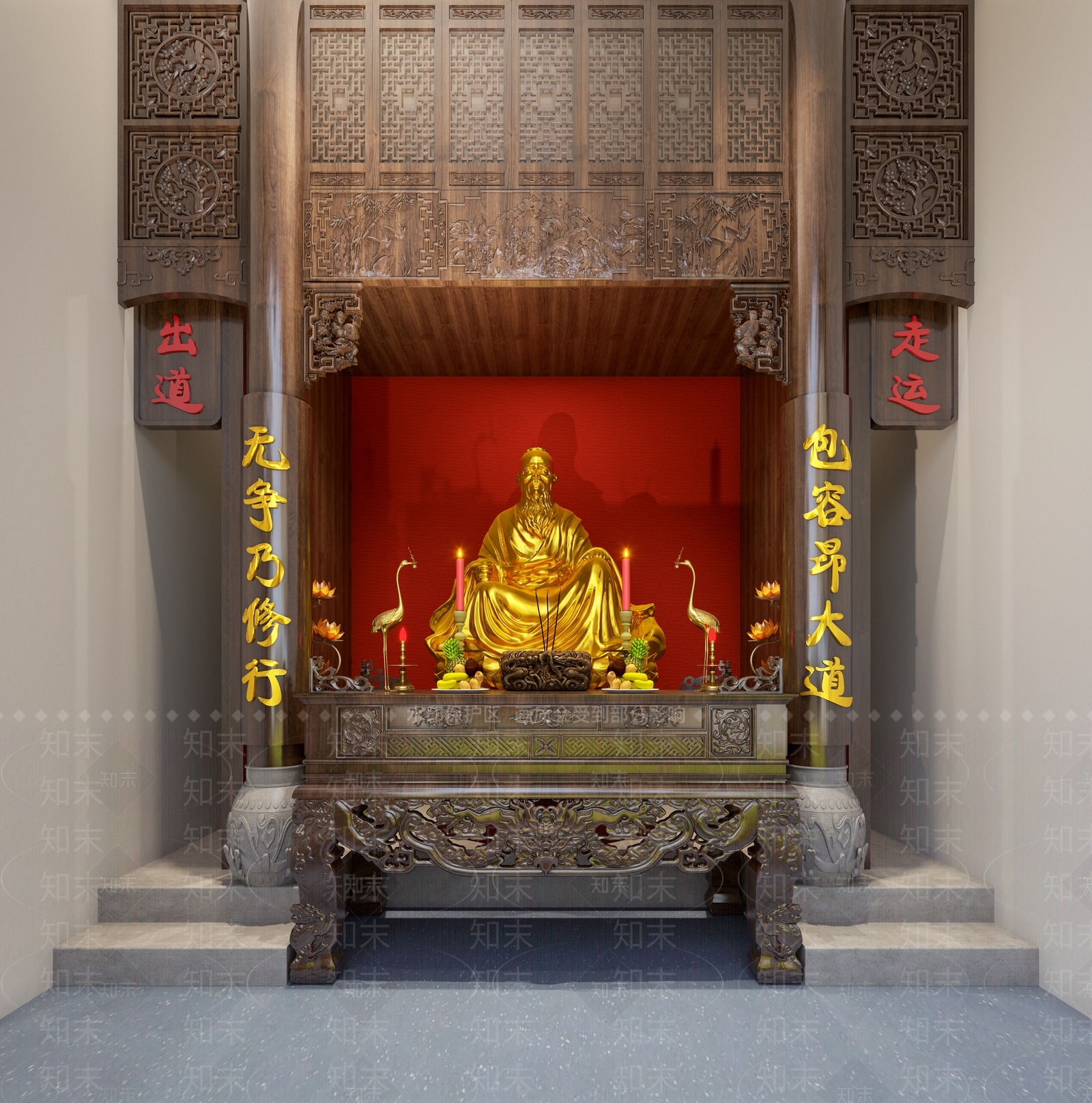 中式祠堂3D模型下载【ID:1113711484】