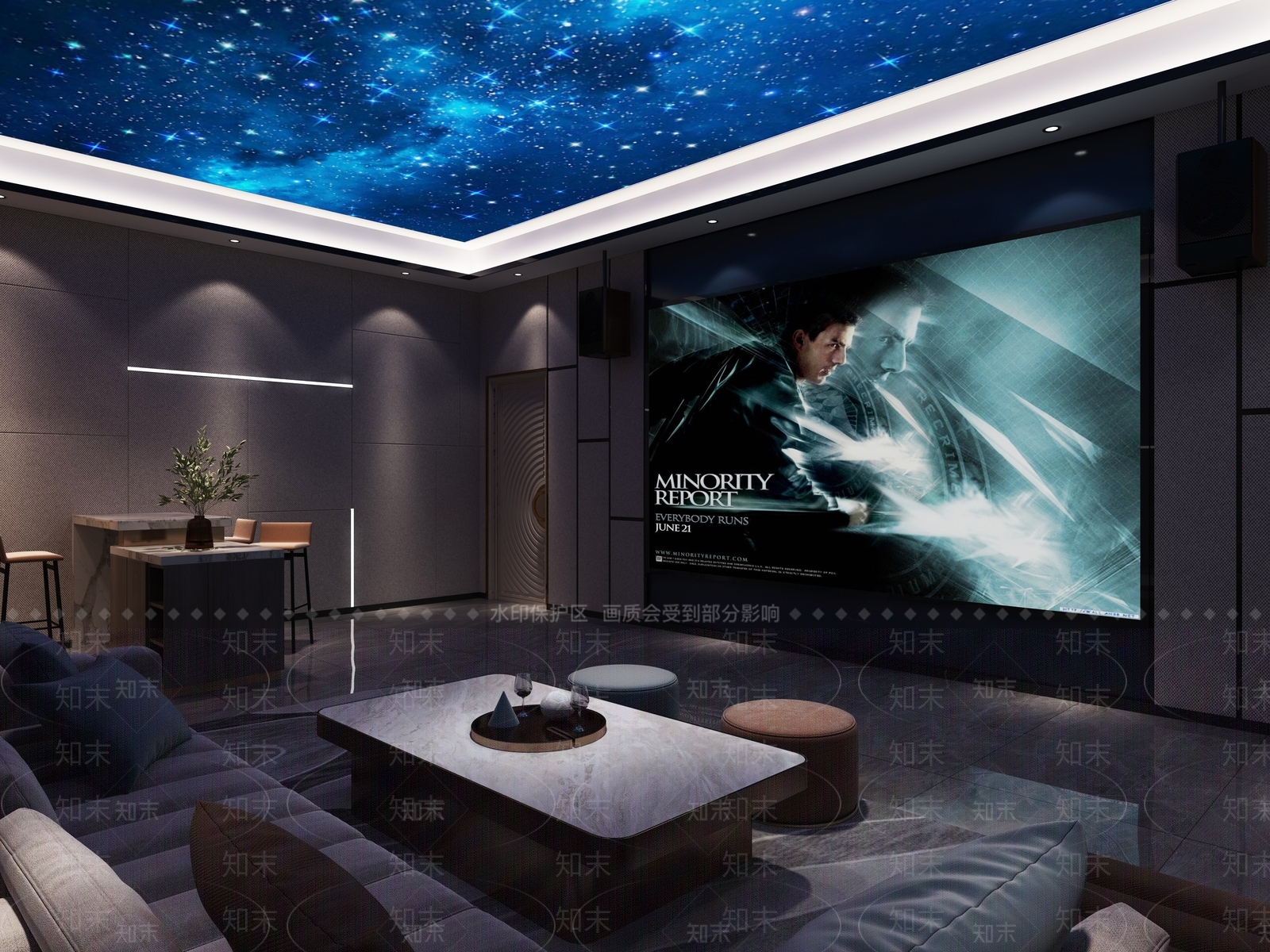 现代影音室3D模型下载【ID:1113715616】