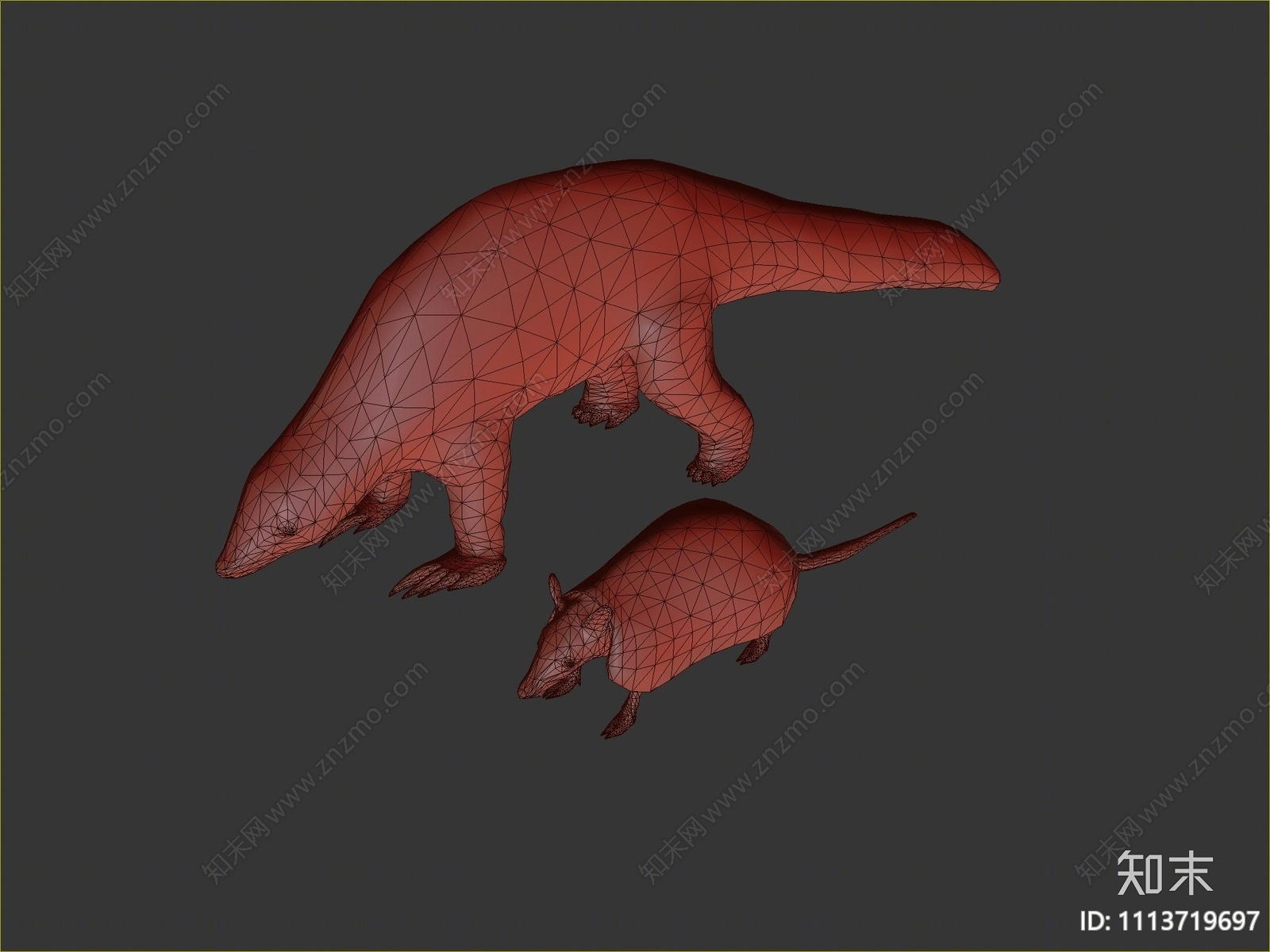 现代穿山甲3D模型下载【ID:1113719697】