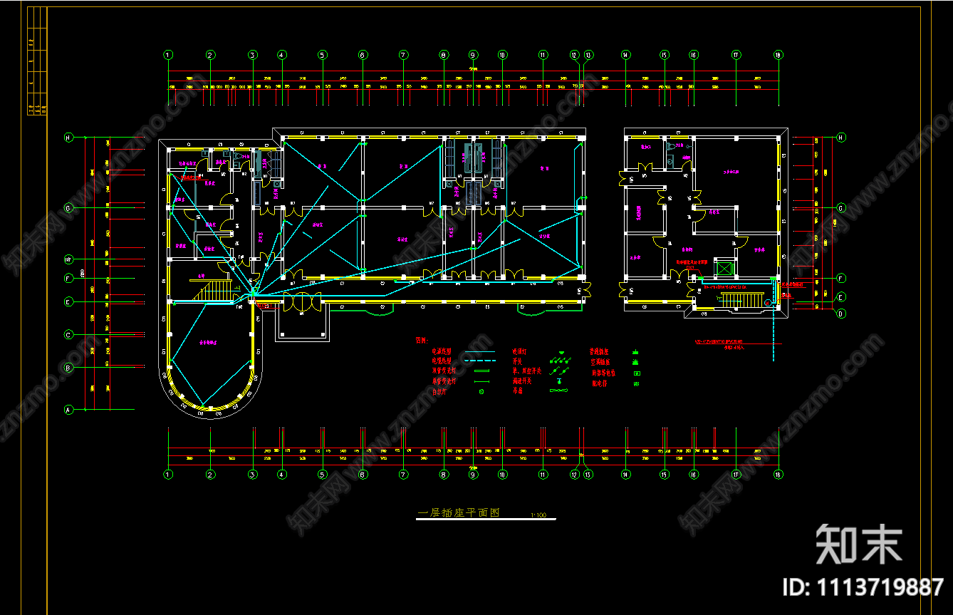 某幼儿园电气CAD施工图下载【ID:1113719887】