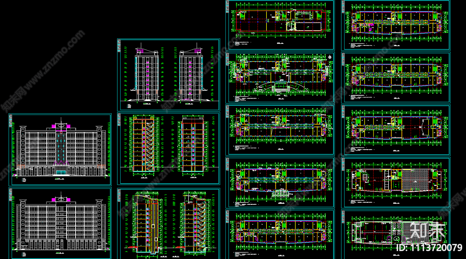 高层办公楼图纸施工图下载【ID:1113720079】